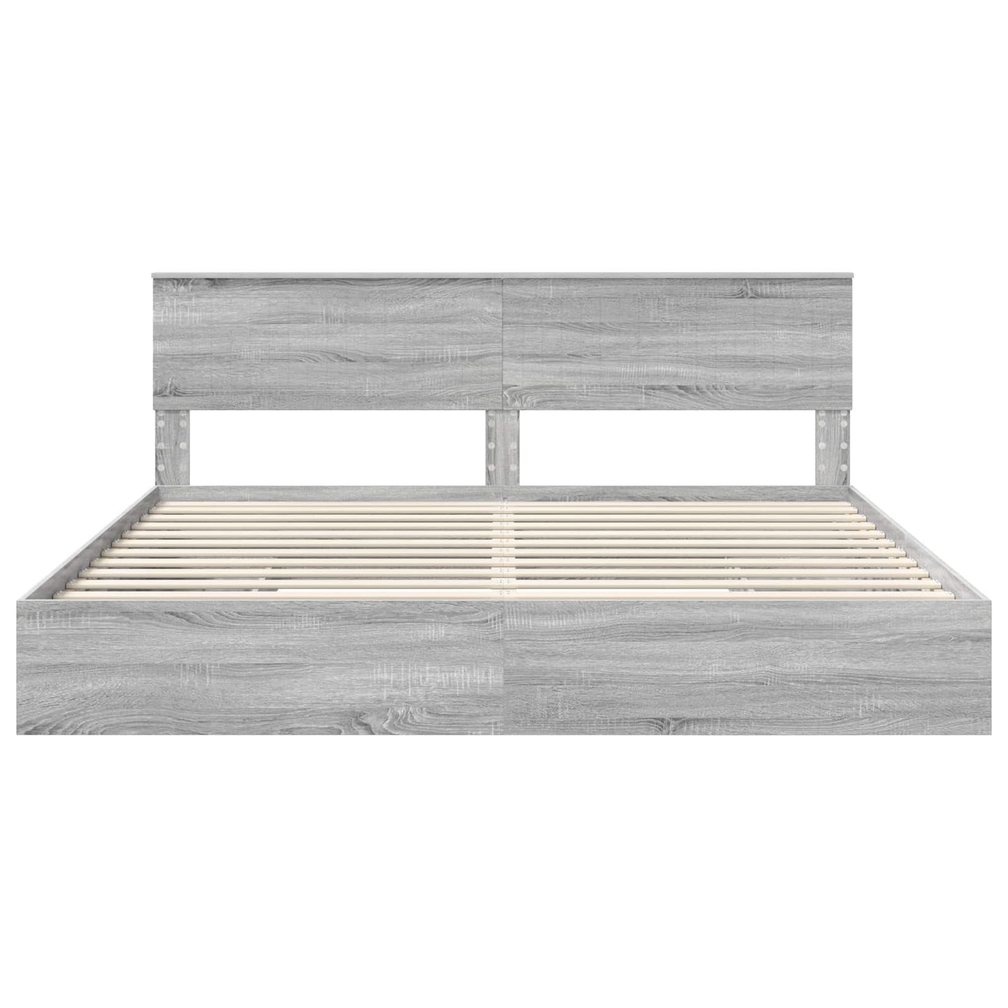 Opslag bed met lade Grijs Sonoma 200 x 200 cm Bewerkt hout is nu te koop bij PeponiXL, paradijselijk wonen!