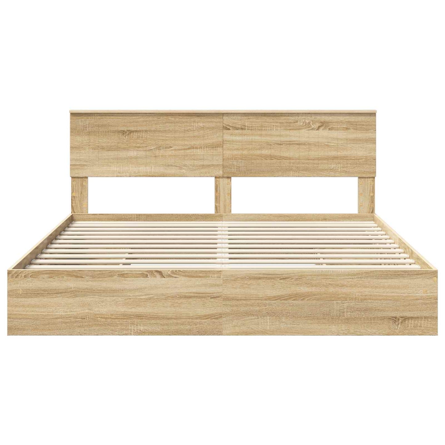 Opslag bed met lade Sonoma Eiken 180 x 200 cm Bewerkt hout is nu te koop bij PeponiXL, paradijselijk wonen!
