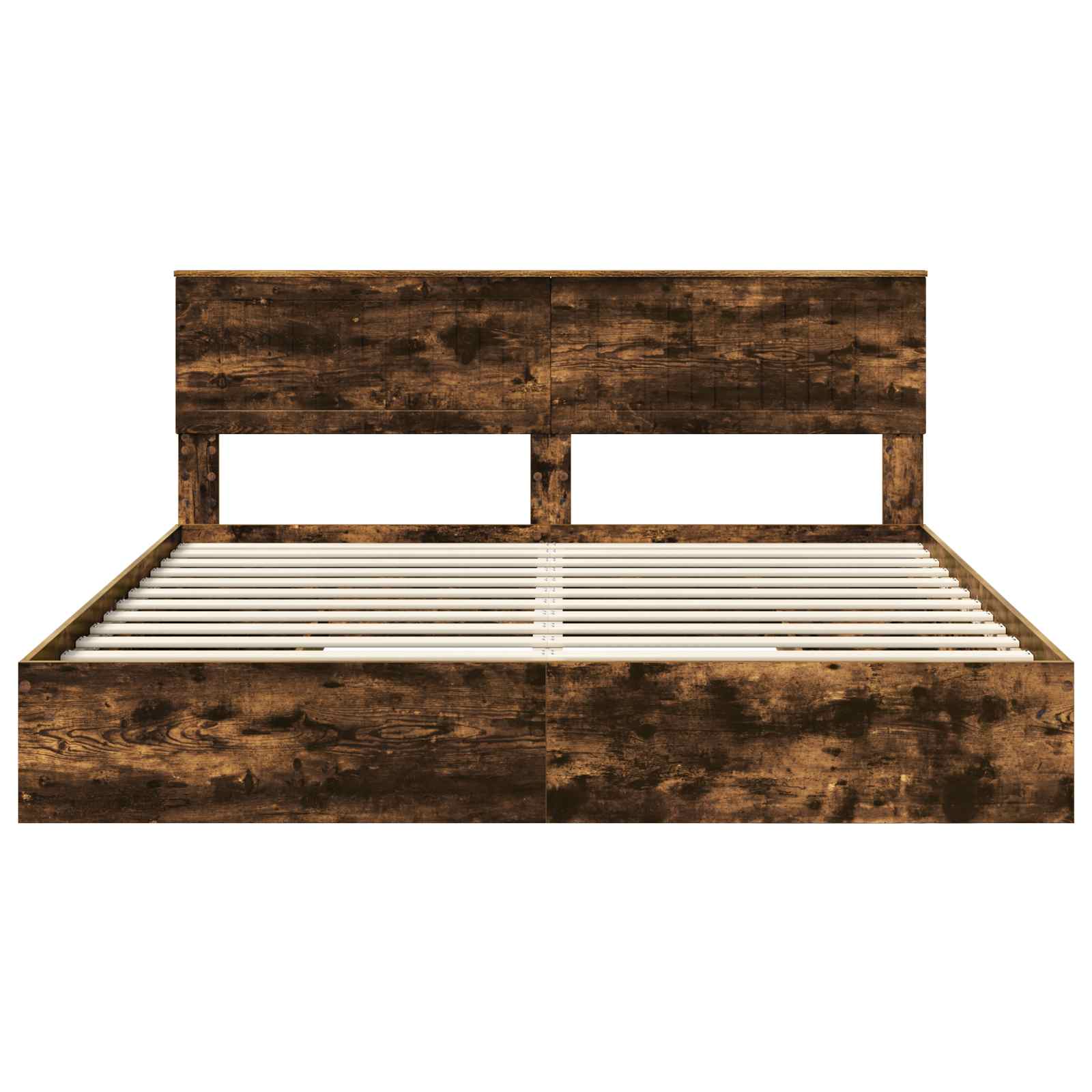 Opslag bed met lade Gerookt eiken 180 x 200 cm Bewerkt hout is nu te koop bij PeponiXL, paradijselijk wonen!