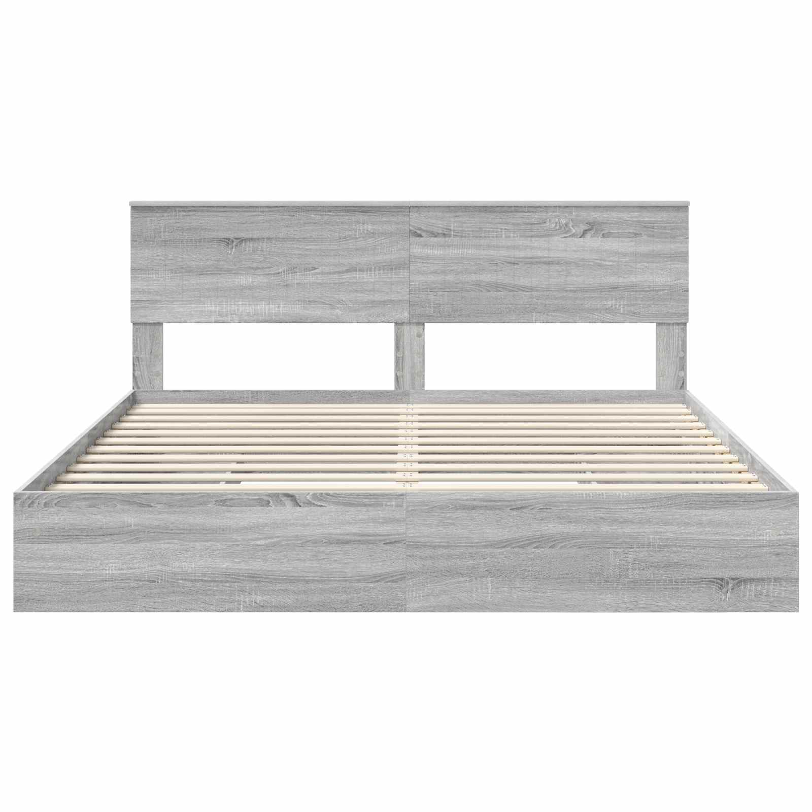 Opslag bed met lade Grijs Sonoma 180 x 200 cm Bewerkt hout is nu te koop bij PeponiXL, paradijselijk wonen!