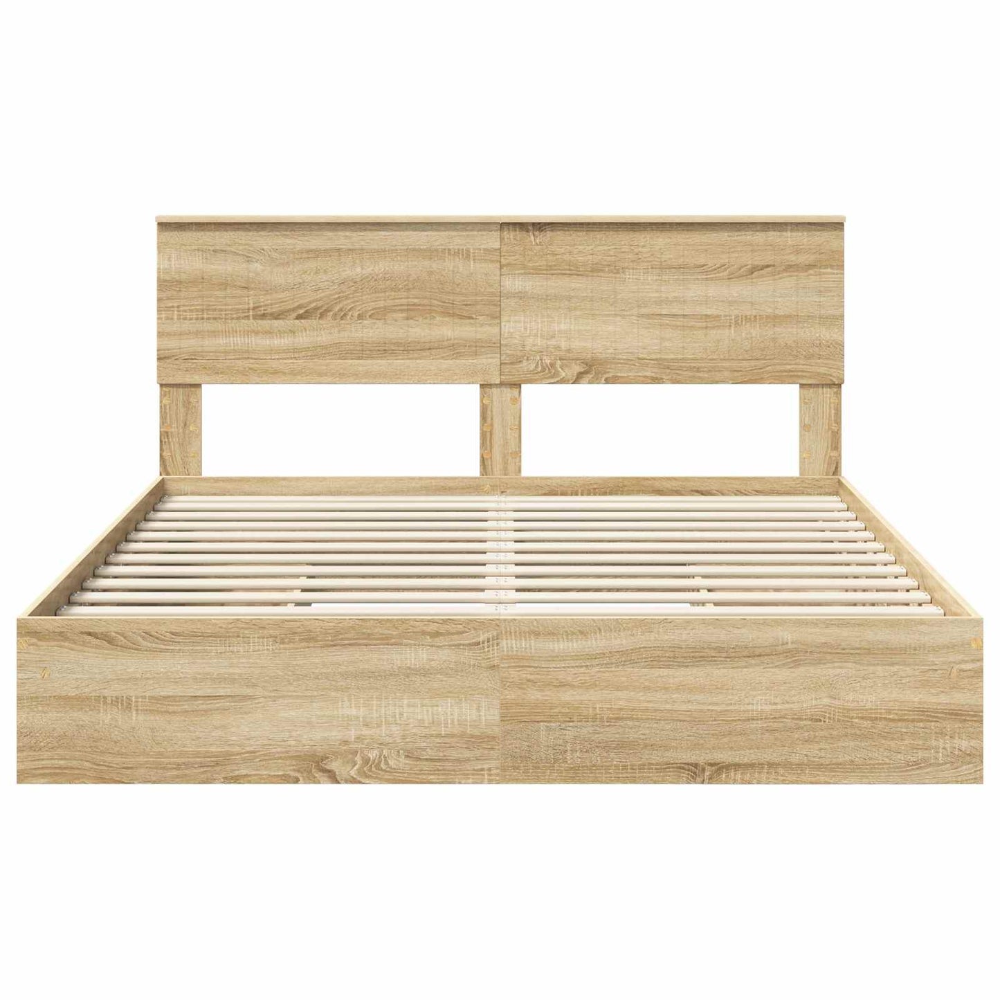 Opslag bed met lade Sonoma Eiken 160 x 200 cm Bewerkt hout is nu te koop bij PeponiXL, paradijselijk wonen!