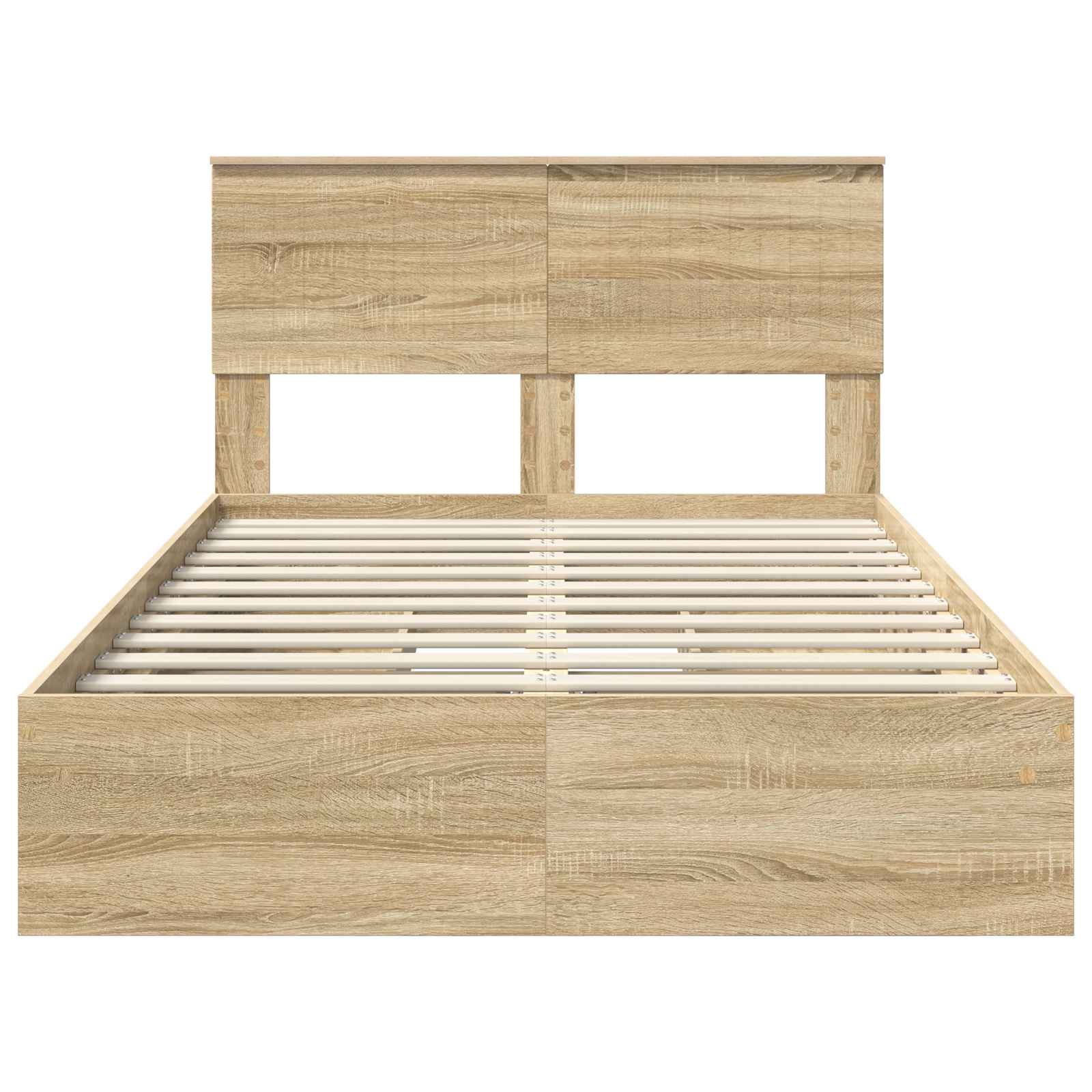 Opslag bed met lade Sonoma Eiken 120 x 200 cm Bewerkt hout is nu te koop bij PeponiXL, paradijselijk wonen!