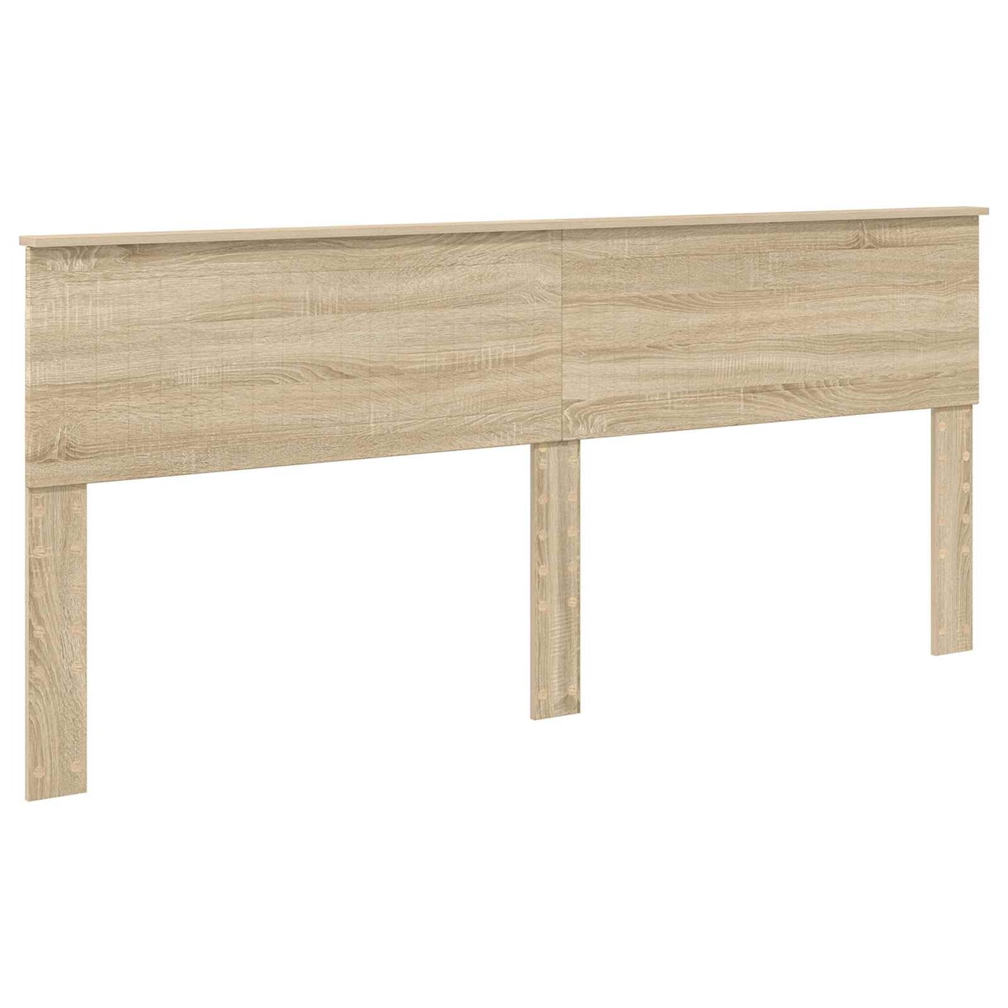Bedframe met hoofdeinde Sonoma Eiken 200 x 200 cm Bewerkt hout is nu te koop bij PeponiXL, paradijselijk wonen!