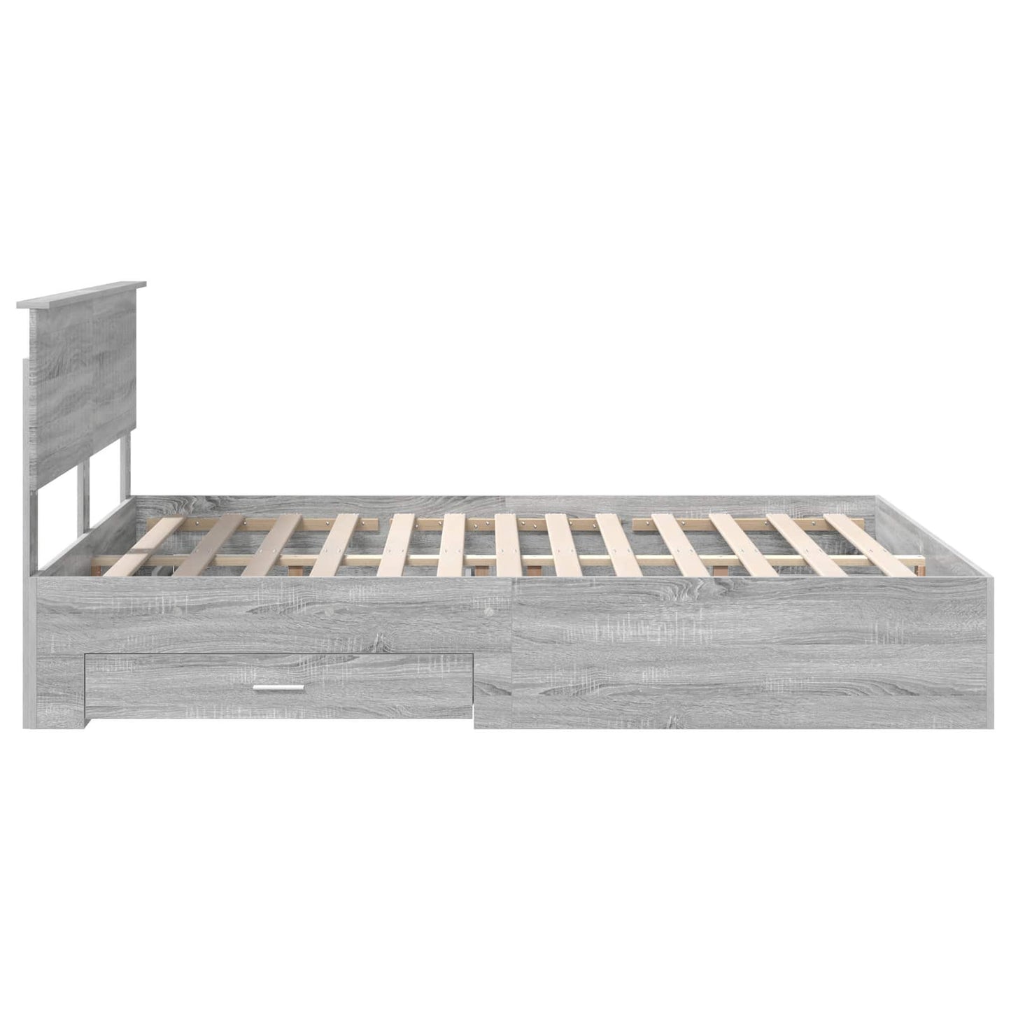 Bedframe met lade Grijs Sonoma 150 x 200 cm Bewerkt hout