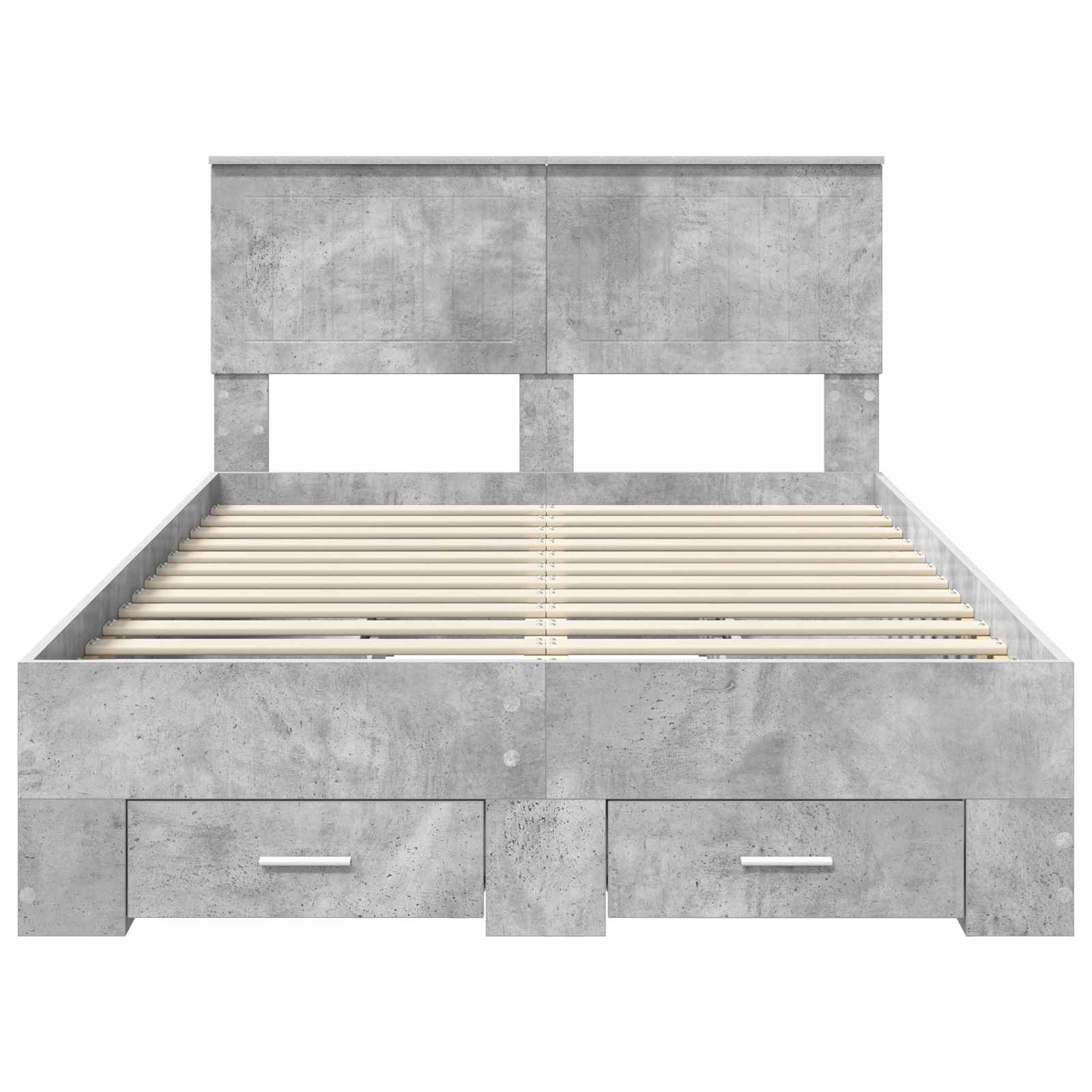 Bedframe met hoofdeinde Beton Grijs 120 x 200 cm Bewerkt hout is nu te koop bij PeponiXL, paradijselijk wonen!
