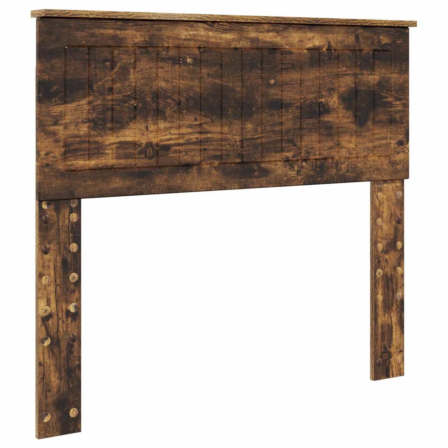Bedframe met hoofdeinde Gerookt eiken 100 x 200 cm Bewerkt hout is nu te koop bij PeponiXL, paradijselijk wonen!