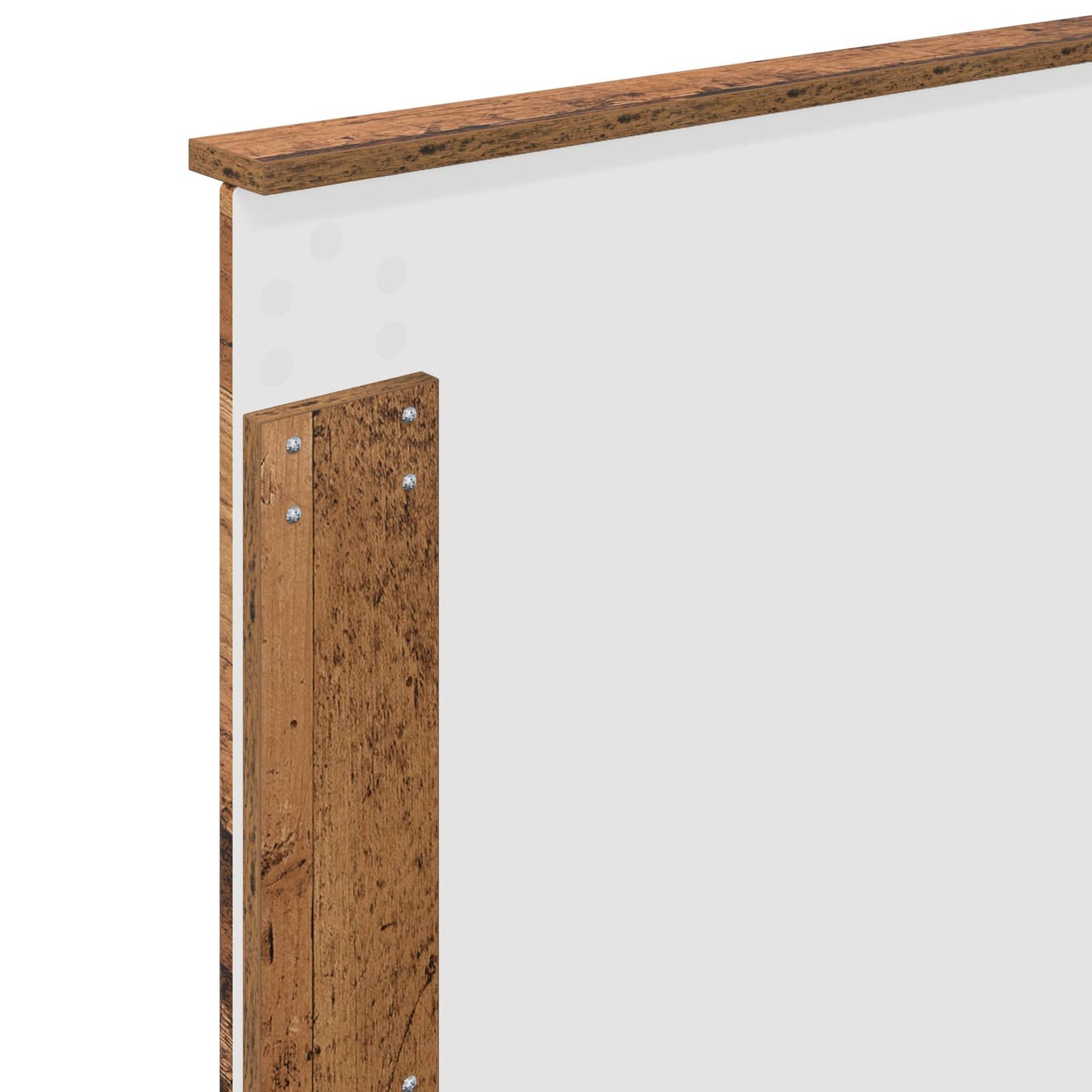 Bedframe met hoofdeinde Oudhout 100 x 200 cm Bewerkt hout is nu te koop bij PeponiXL, paradijselijk wonen!