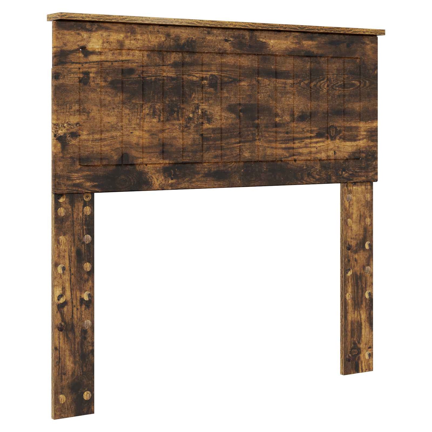 Bedframe met hoofdeinde Gerookt eiken 90 x 200 cm Bewerkt hout is nu te koop bij PeponiXL, paradijselijk wonen!