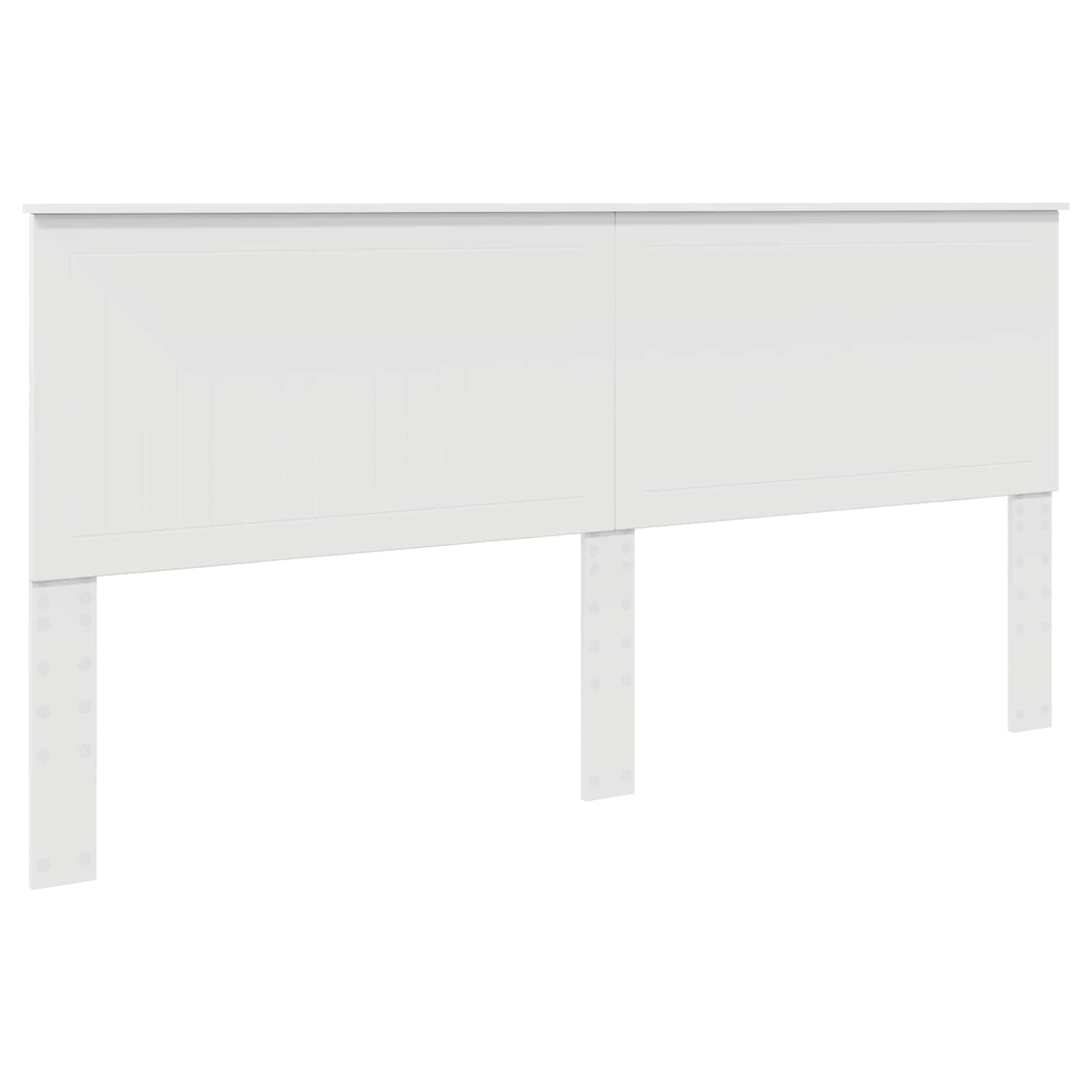 Bedframe met hoofdeinde Wit 200 x 200 cm Massief grenenhout is nu te koop bij PeponiXL, paradijselijk wonen!
