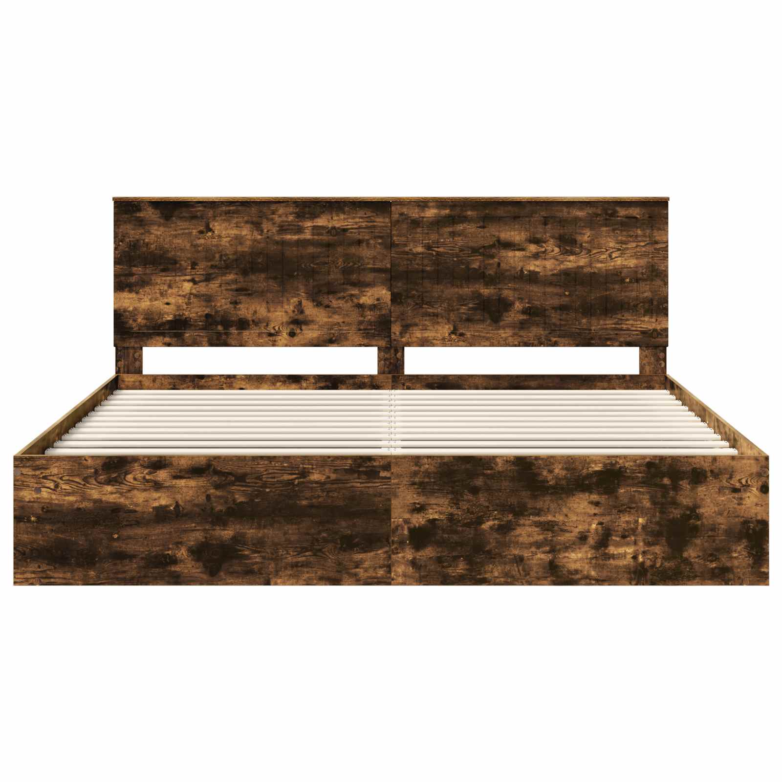 Bedframe Gerookt eiken 200 x 200 cm Massief grenenhout is nu te koop bij PeponiXL, paradijselijk wonen!