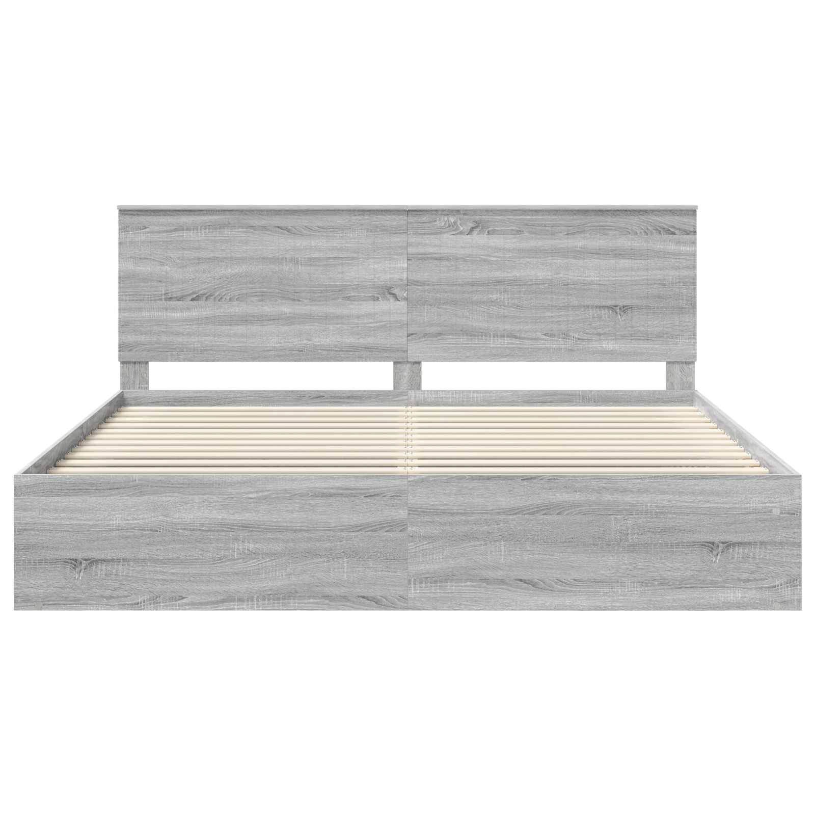 Bedframe Grijs Sonoma 200 x 200 cm Massief grenenhout is nu te koop bij PeponiXL, paradijselijk wonen!