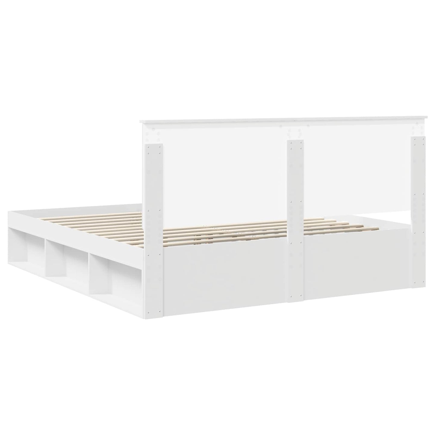 Bedframe met hoofdeinde Wit 180 x 200 cm Massief grenenhout is nu te koop bij PeponiXL, paradijselijk wonen!