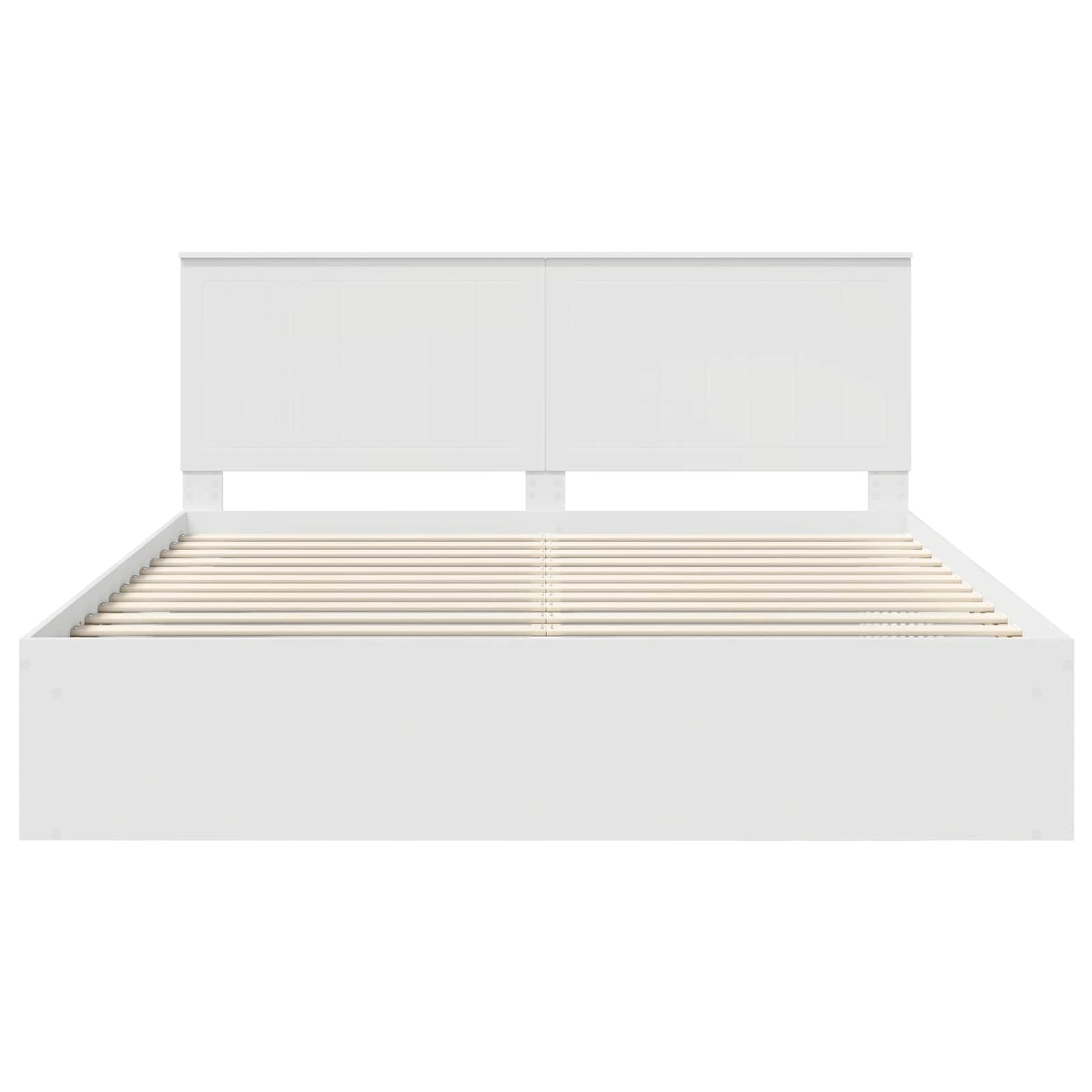 Bedframe met hoofdeinde Wit 180 x 200 cm Massief grenenhout is nu te koop bij PeponiXL, paradijselijk wonen!