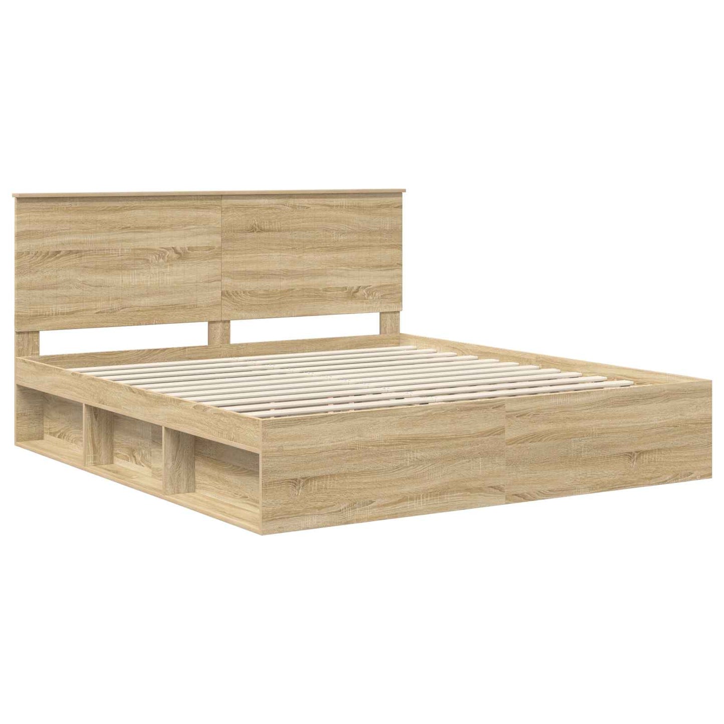 Bedframe met hoofdeinde Sonoma 180 x 200 cm Massief grenenhout is nu te koop bij PeponiXL, paradijselijk wonen!