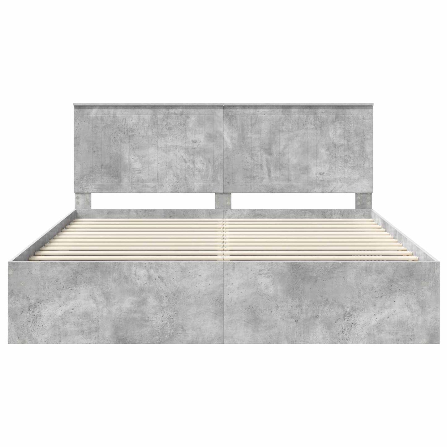 Bedframe met hoofdeinde Beton 180 x 200 cm Massief grenenhout is nu te koop bij PeponiXL, paradijselijk wonen!