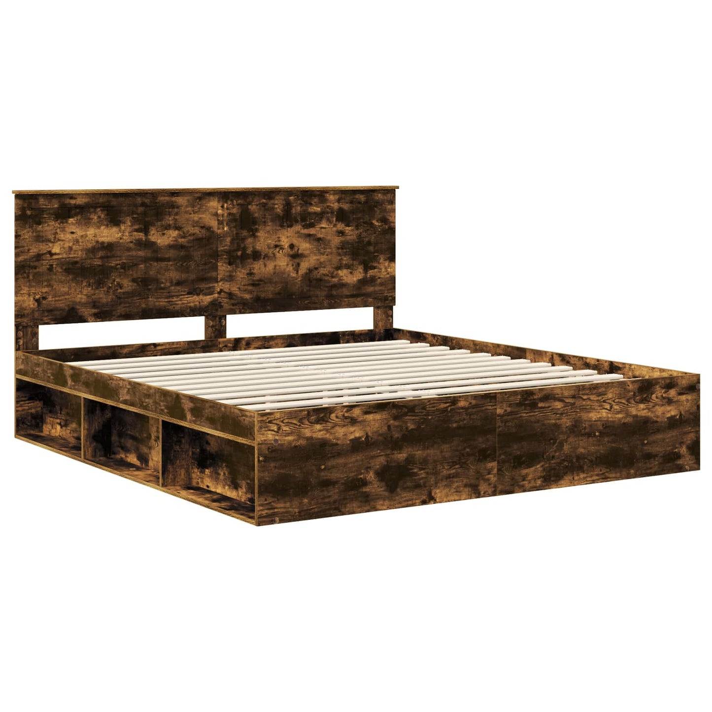 Bedframe Gerookt eiken 180 x 200 cm Massief grenenhout is nu te koop bij PeponiXL, paradijselijk wonen!