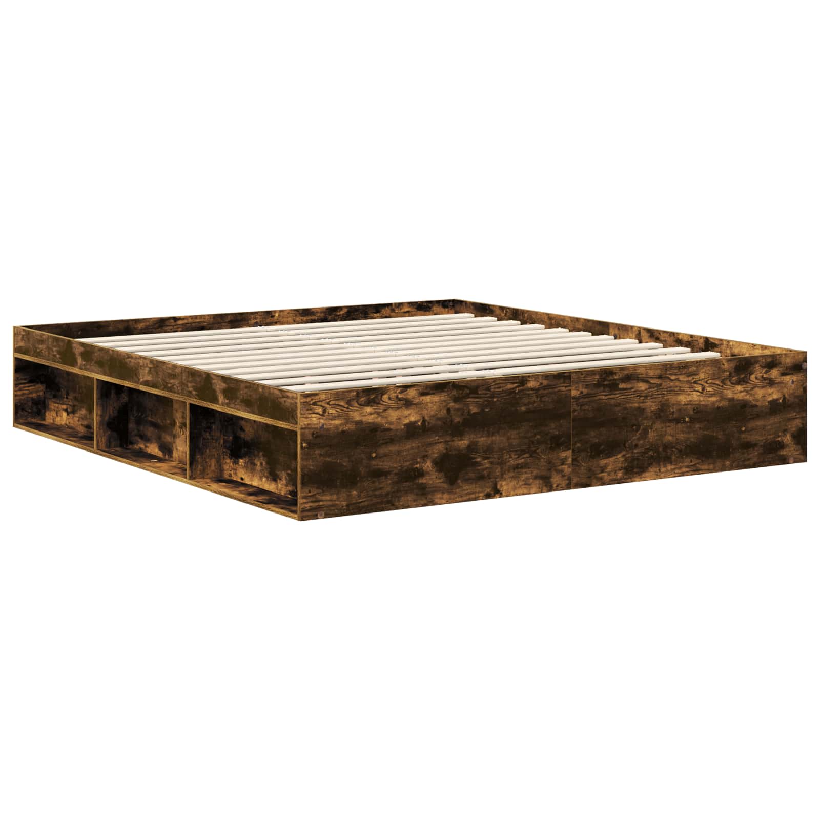 Bedframe Gerookt eiken 180 x 200 cm Massief grenenhout is nu te koop bij PeponiXL, paradijselijk wonen!