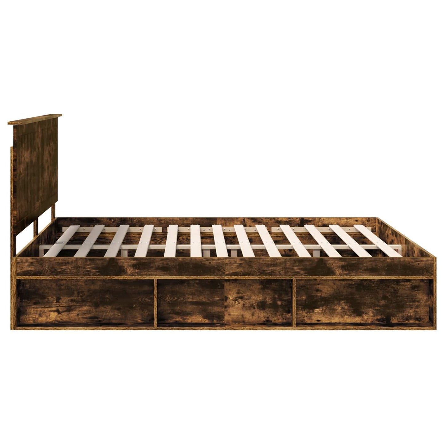 Bedframe Gerookt eiken 180 x 200 cm Massief grenenhout is nu te koop bij PeponiXL, paradijselijk wonen!
