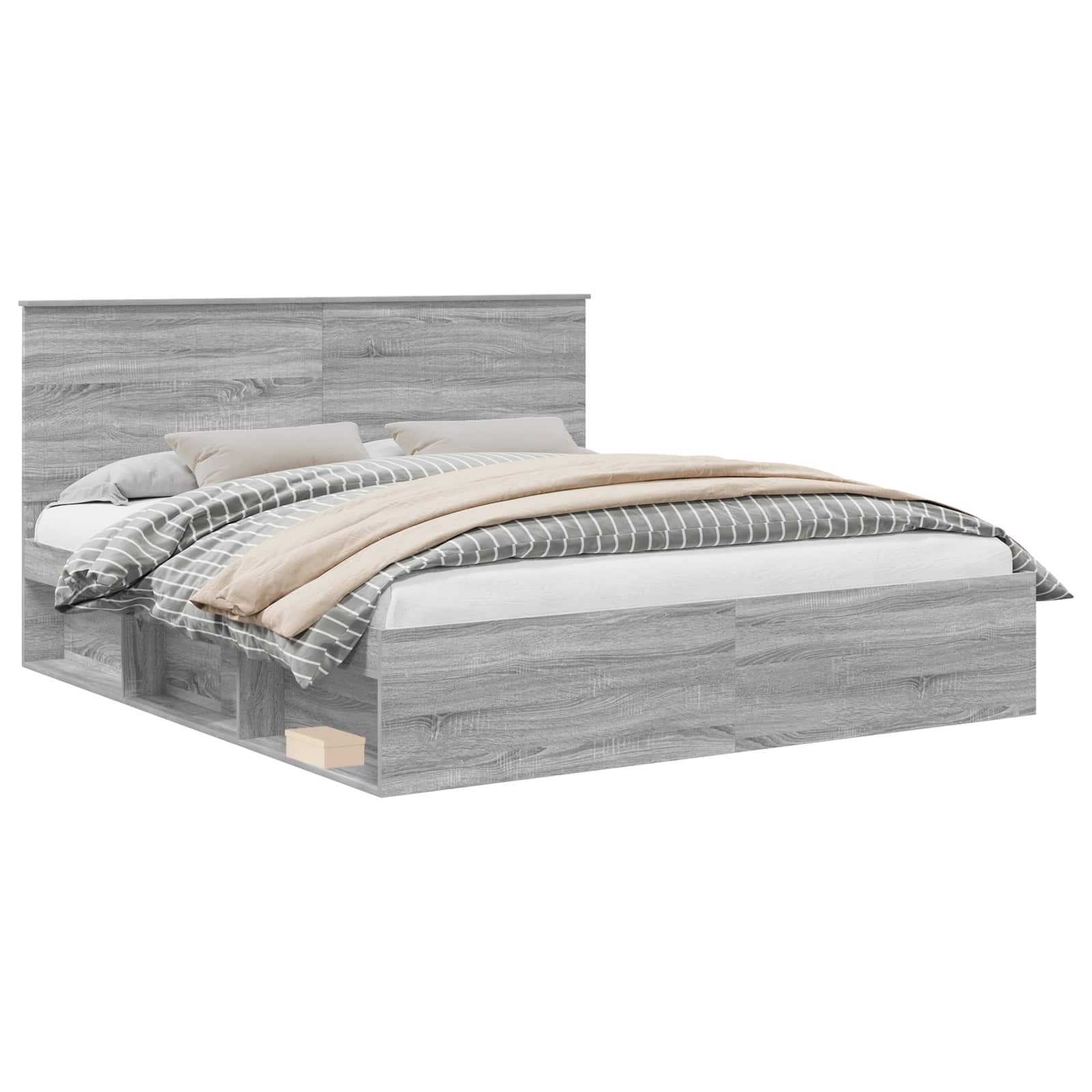 Bedframe Grijs Sonoma 180 x 200 cm Massief grenenhout is nu te koop bij PeponiXL, paradijselijk wonen!