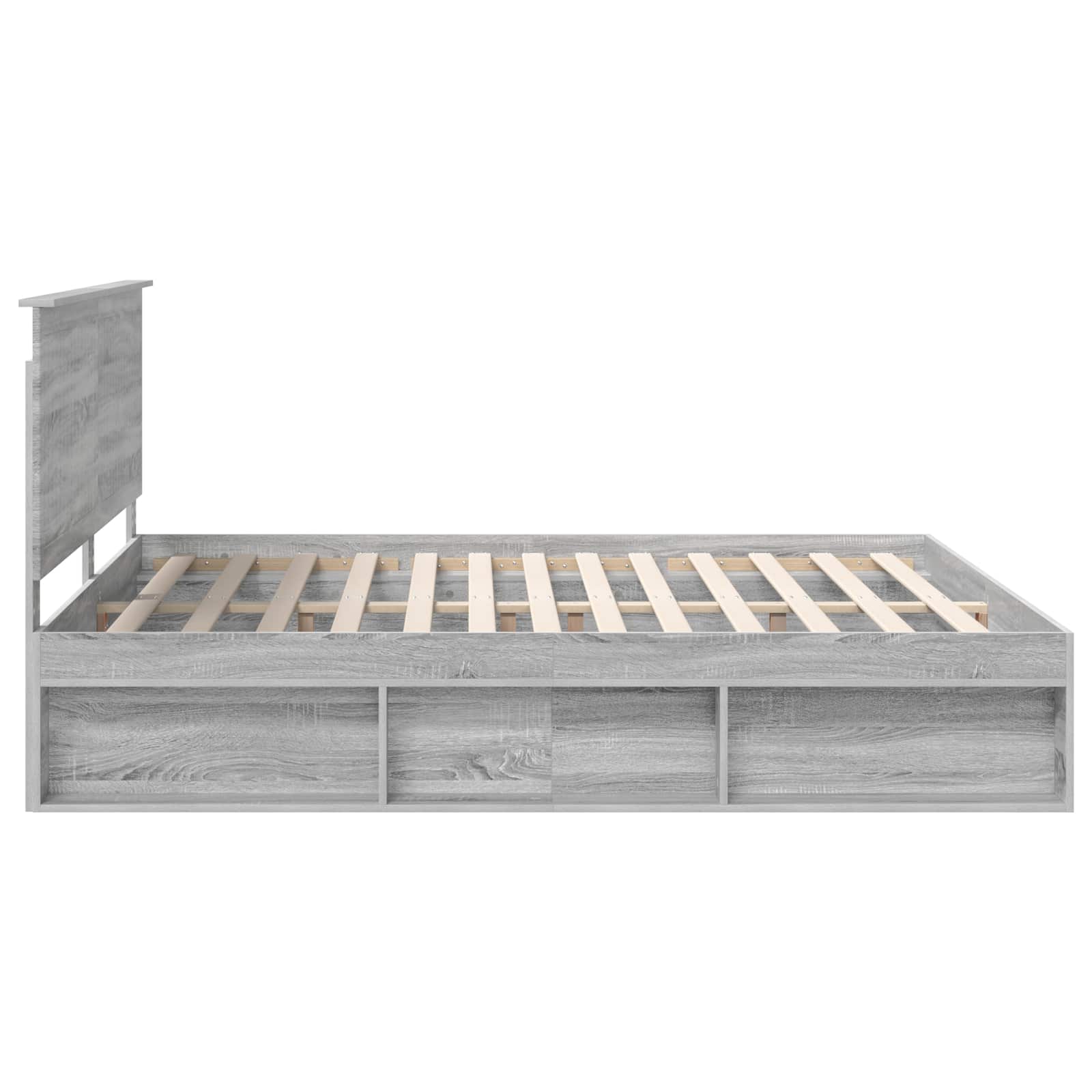Bedframe Grijs Sonoma 180 x 200 cm Massief grenenhout is nu te koop bij PeponiXL, paradijselijk wonen!