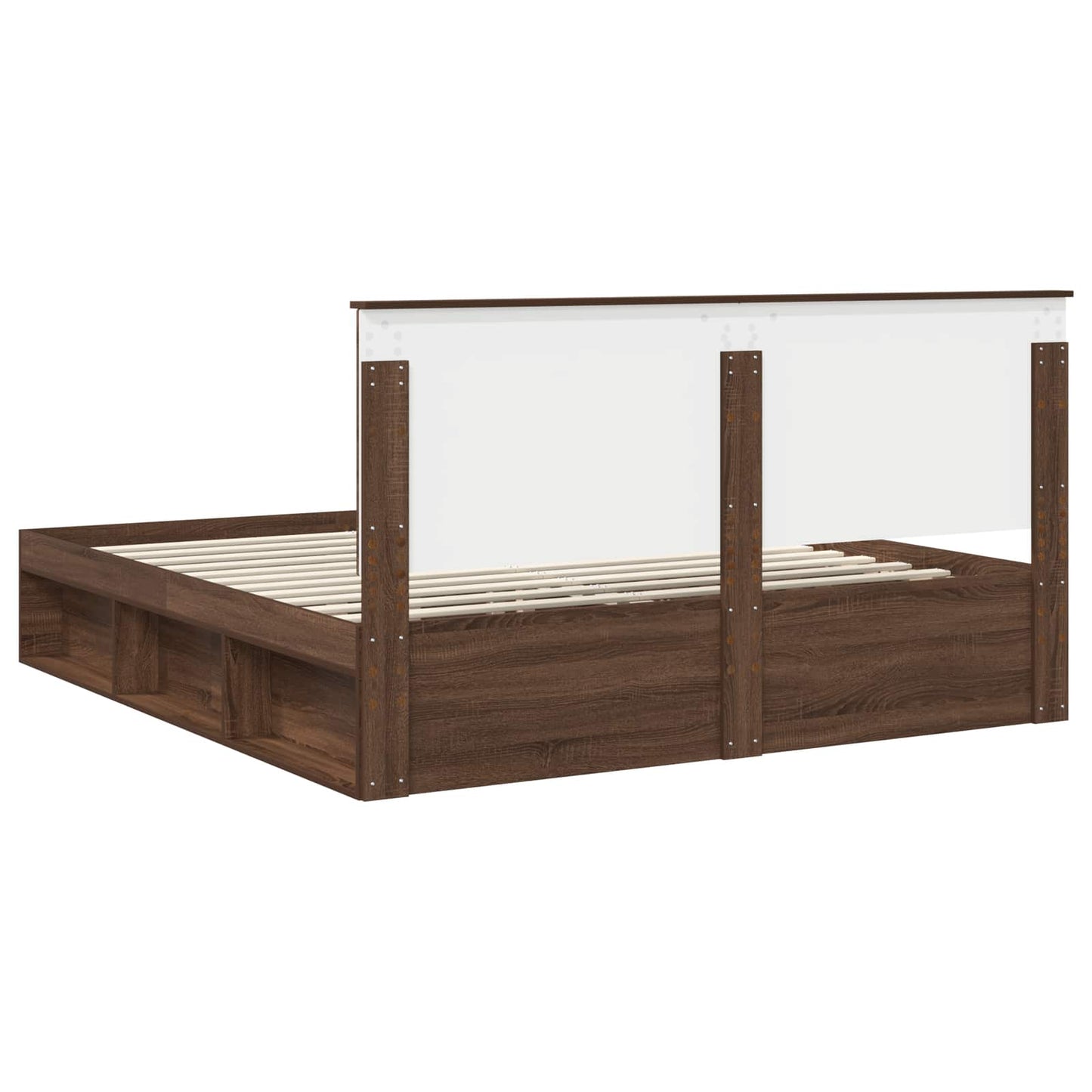 Bedframe Bruin Eiken 180 x 200 cm Massief grenenhout