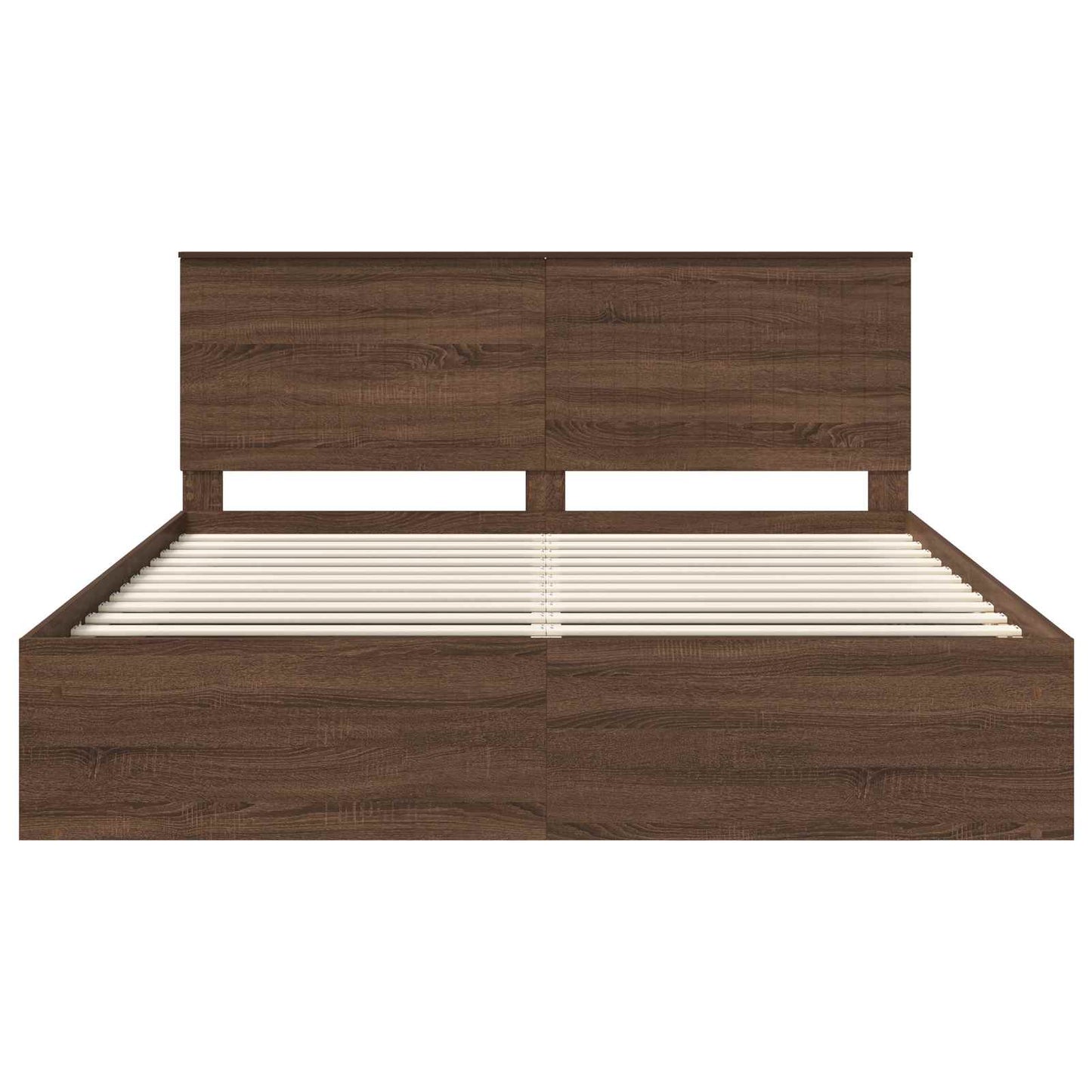 Bedframe Bruin Eiken 180 x 200 cm Massief grenenhout