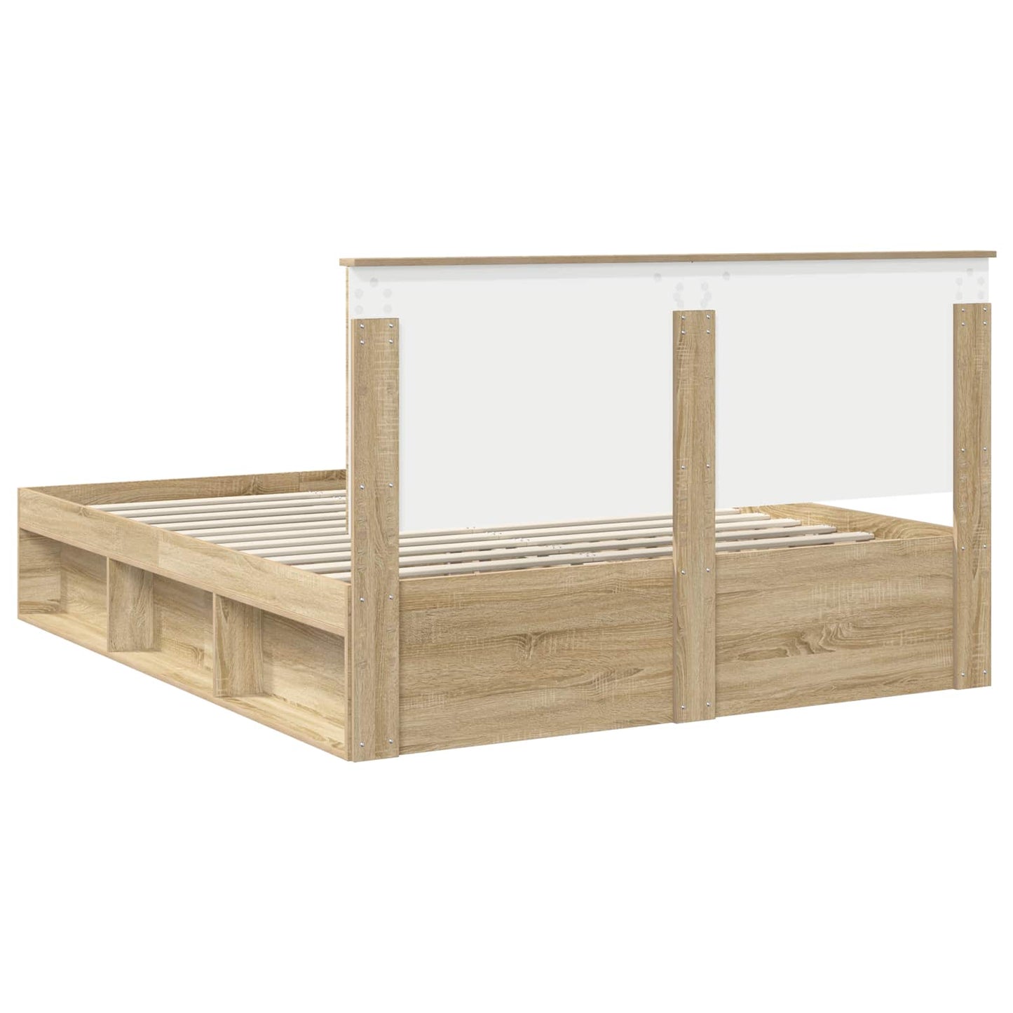 Bedframe met hoofdeinde Sonoma 160 x 200 cm Massief grenenhout is nu te koop bij PeponiXL, paradijselijk wonen!