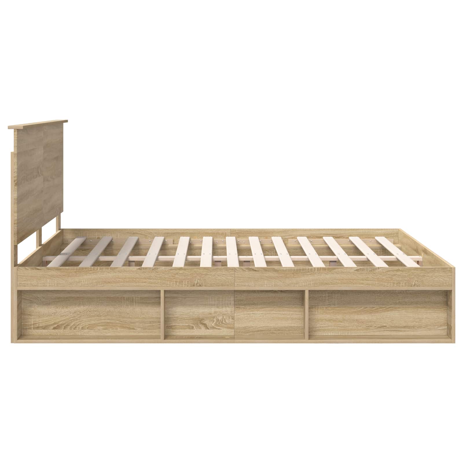 Bedframe met hoofdeinde Sonoma 160 x 200 cm Massief grenenhout is nu te koop bij PeponiXL, paradijselijk wonen!