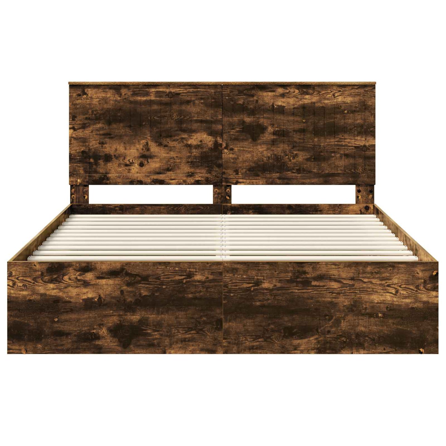 Bedframe Gerookt eiken 160 x 200 cm Massief grenenhout is nu te koop bij PeponiXL, paradijselijk wonen!