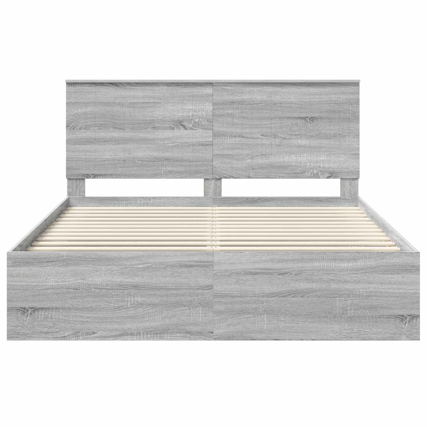 Bedframe Grijs Sonoma 160 x 200 cm Massief grenenhout is nu te koop bij PeponiXL, paradijselijk wonen!