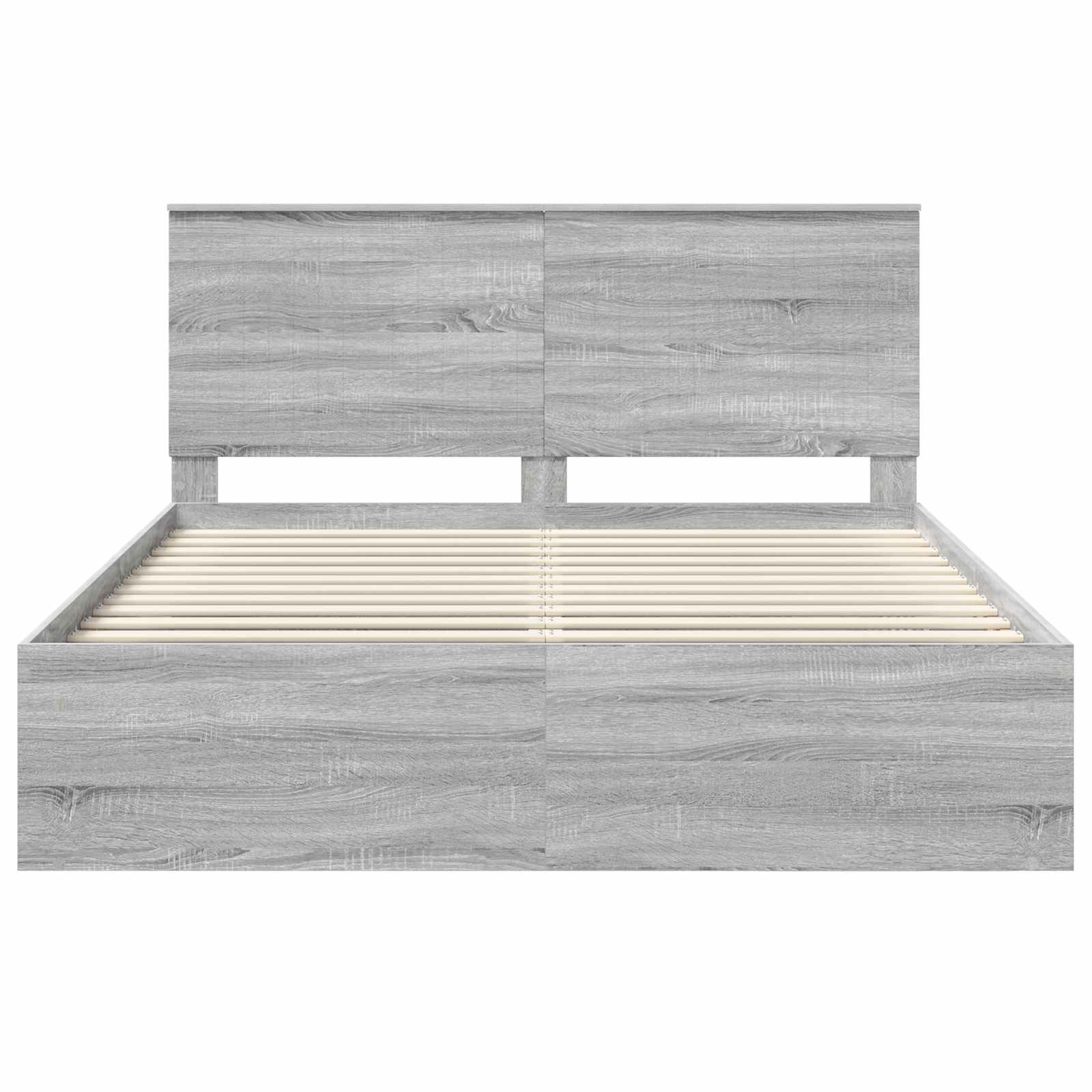 Bedframe Grijs Sonoma 160 x 200 cm Massief grenenhout is nu te koop bij PeponiXL, paradijselijk wonen!