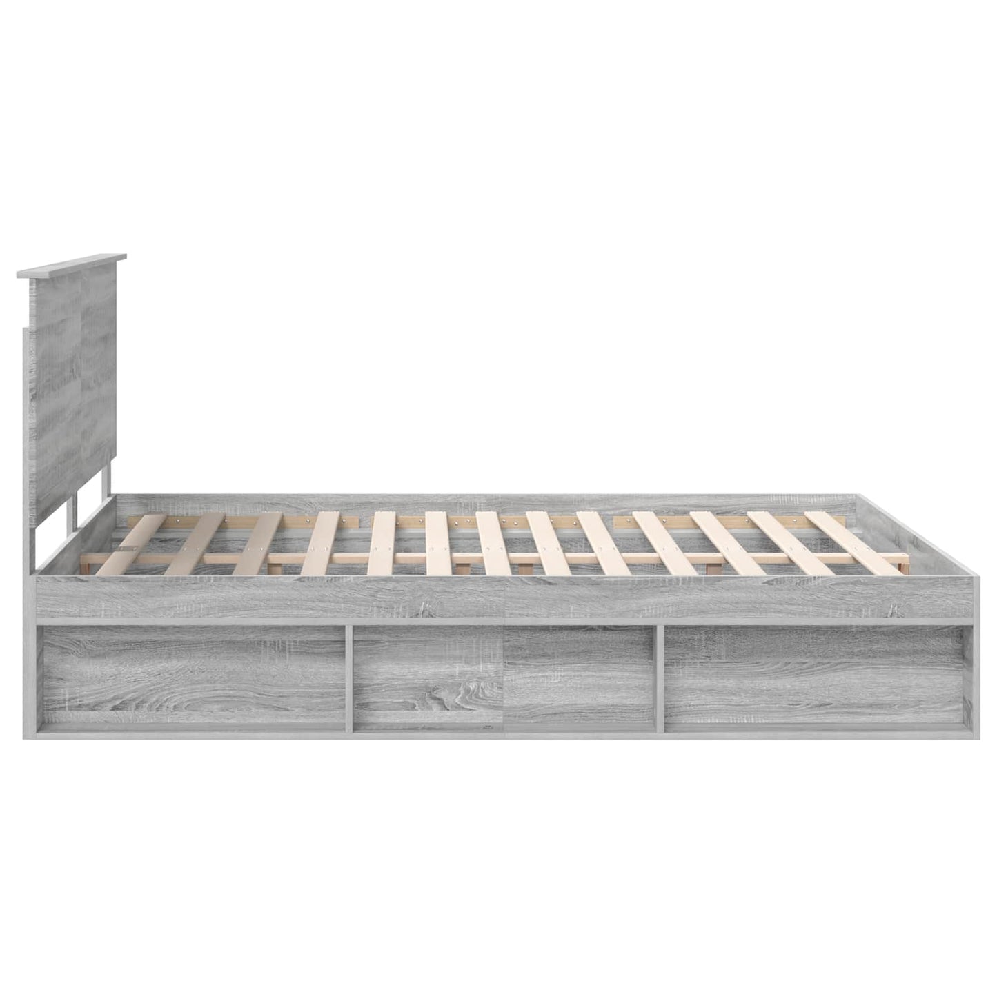 Bedframe Grijs Sonoma 160 x 200 cm Massief grenenhout is nu te koop bij PeponiXL, paradijselijk wonen!