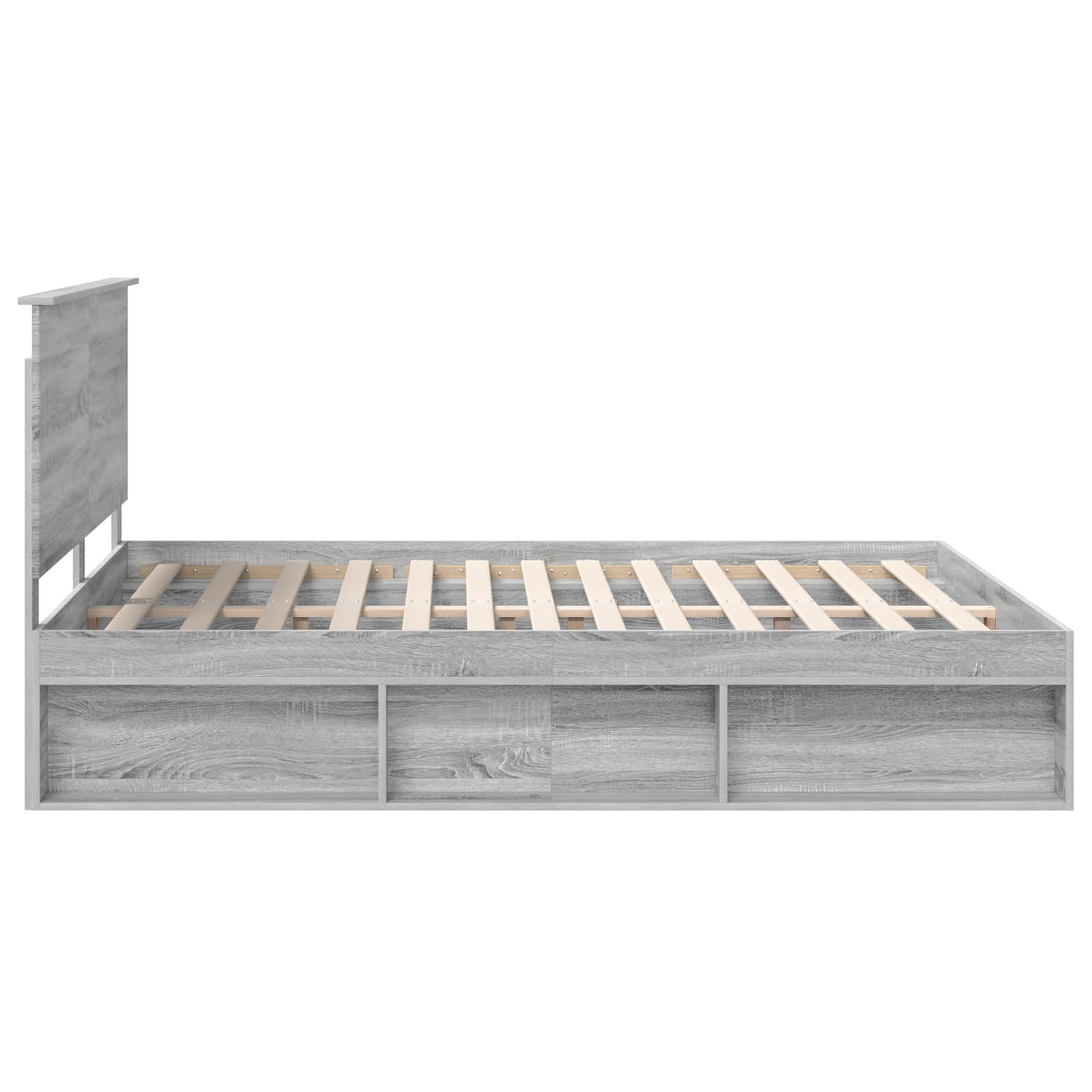 Bedframe Grijs Sonoma 160 x 200 cm Massief grenenhout is nu te koop bij PeponiXL, paradijselijk wonen!
