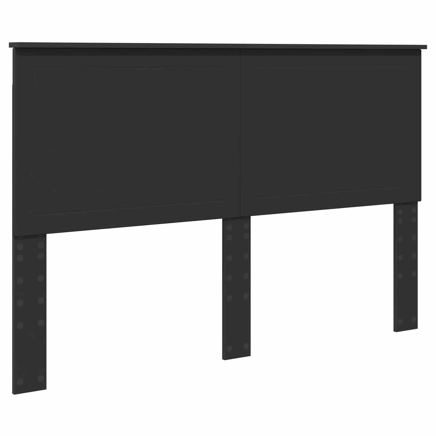 Bedframe met hoofdeinde Zwart 150 x 200 cm Massief grenenhout is nu te koop bij PeponiXL, paradijselijk wonen!