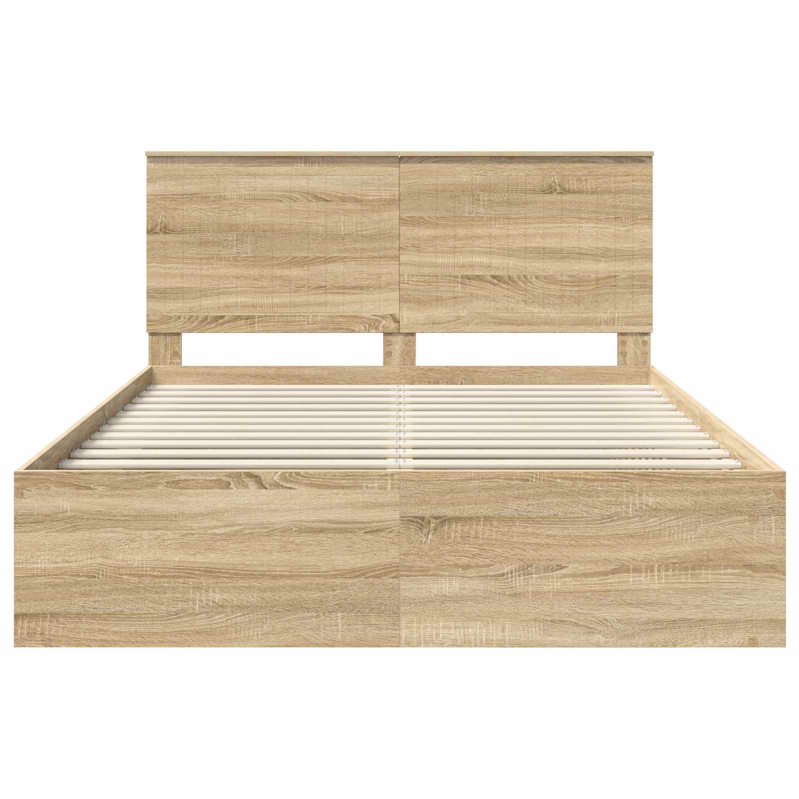 Bedframe Sonoma Eiken 150 x 200 cm Massief grenenhout is nu te koop bij PeponiXL, paradijselijk wonen!