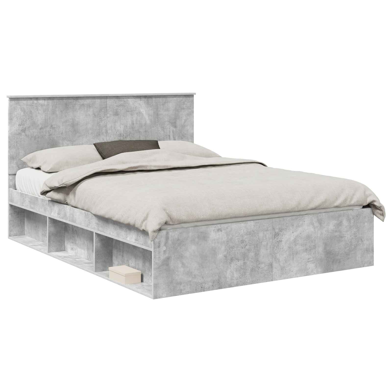 Bedframe Concerte Grijs 150 x 200 cm Massief grenenhout is nu te koop bij PeponiXL, paradijselijk wonen!