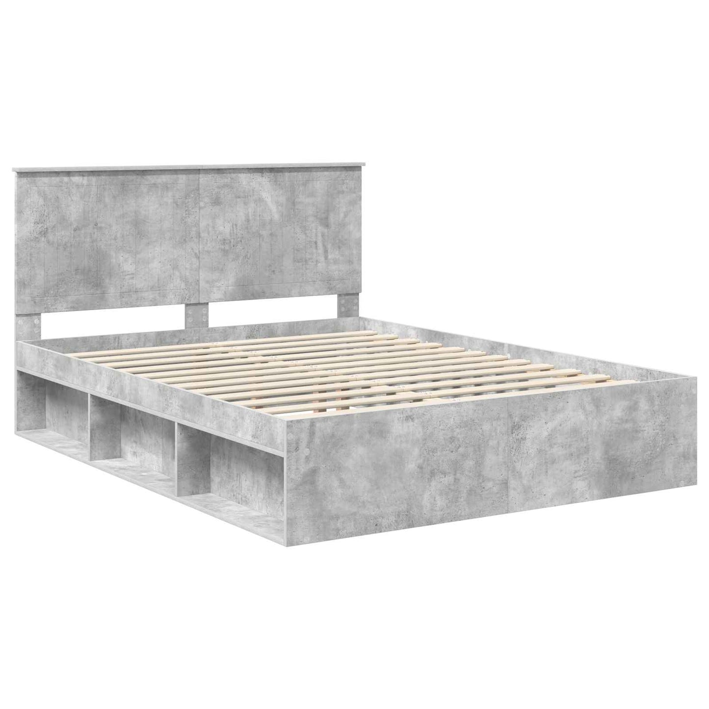 Bedframe Concerte Grijs 150 x 200 cm Massief grenenhout is nu te koop bij PeponiXL, paradijselijk wonen!