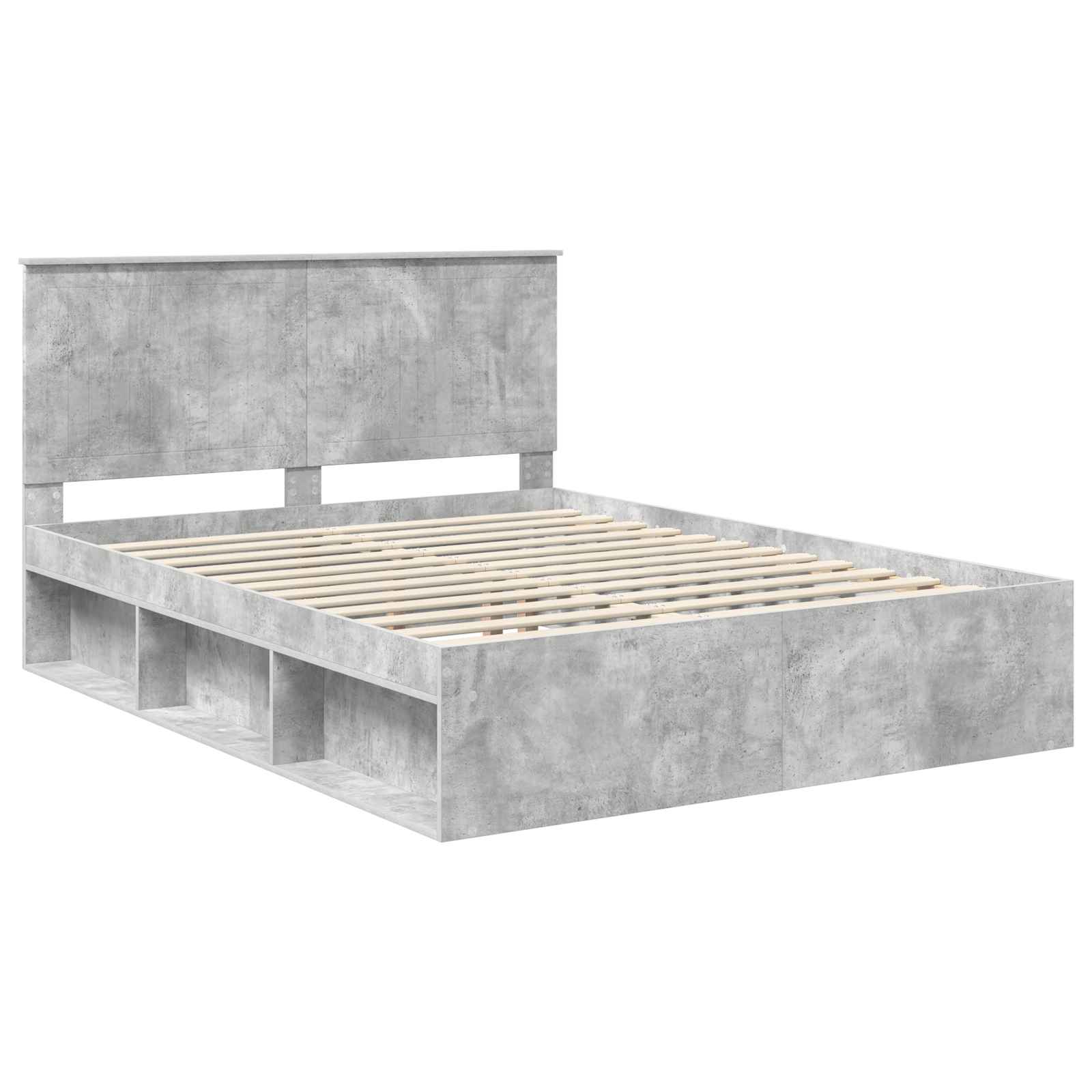 Bedframe Concerte Grijs 150 x 200 cm Massief grenenhout is nu te koop bij PeponiXL, paradijselijk wonen!