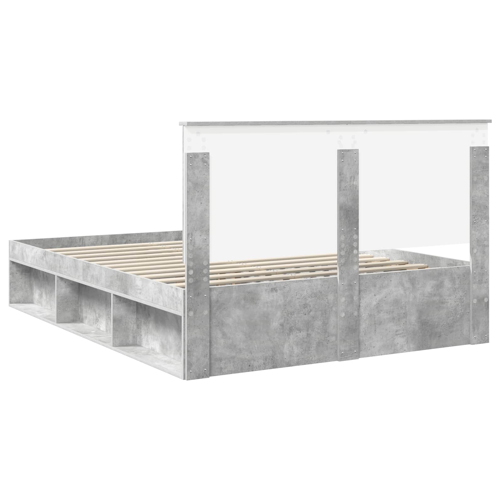 Bedframe Concerte Grijs 150 x 200 cm Massief grenenhout is nu te koop bij PeponiXL, paradijselijk wonen!