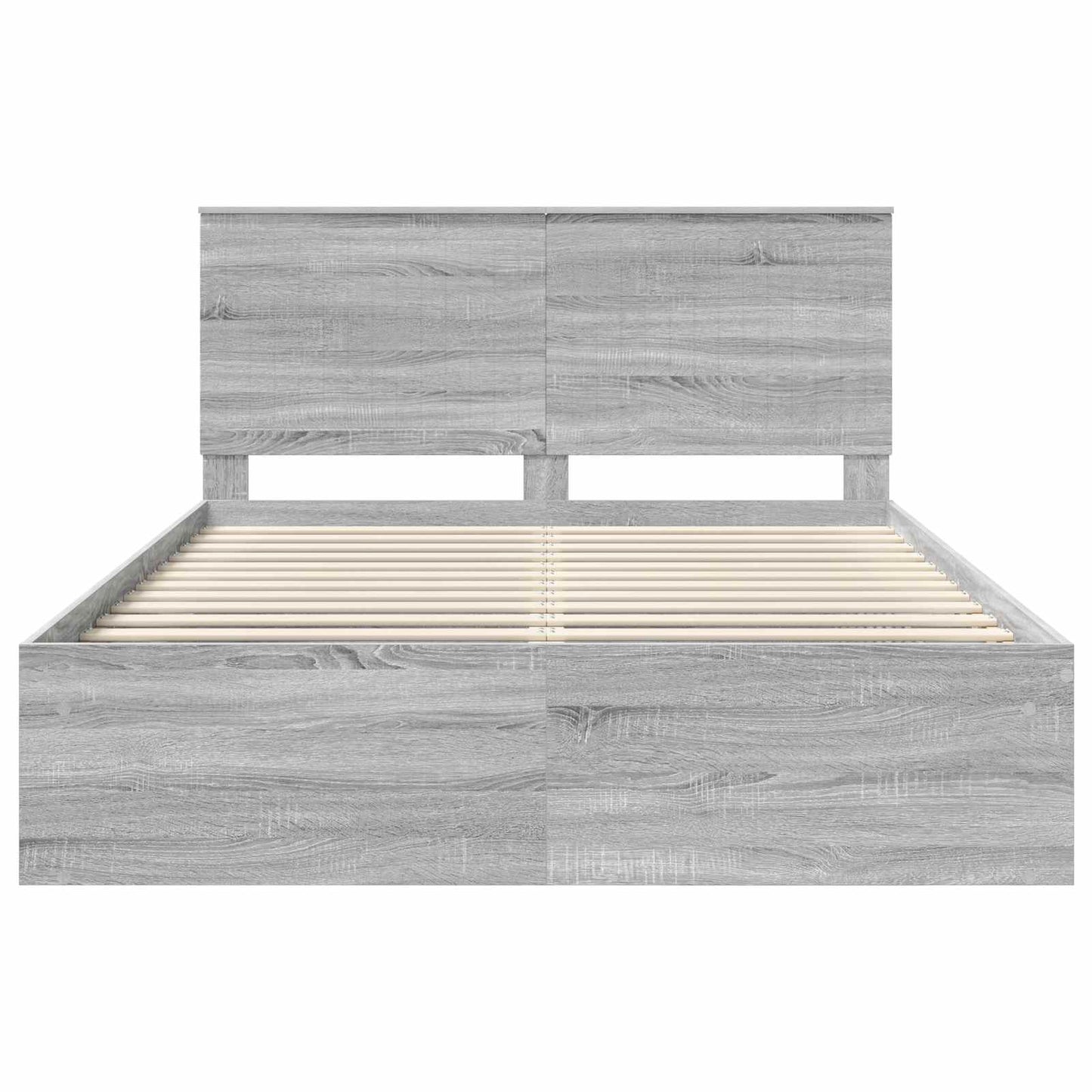 Bedframe Grijs Sonoma 150 x 200 cm Massief grenenhout is nu te koop bij PeponiXL, paradijselijk wonen!