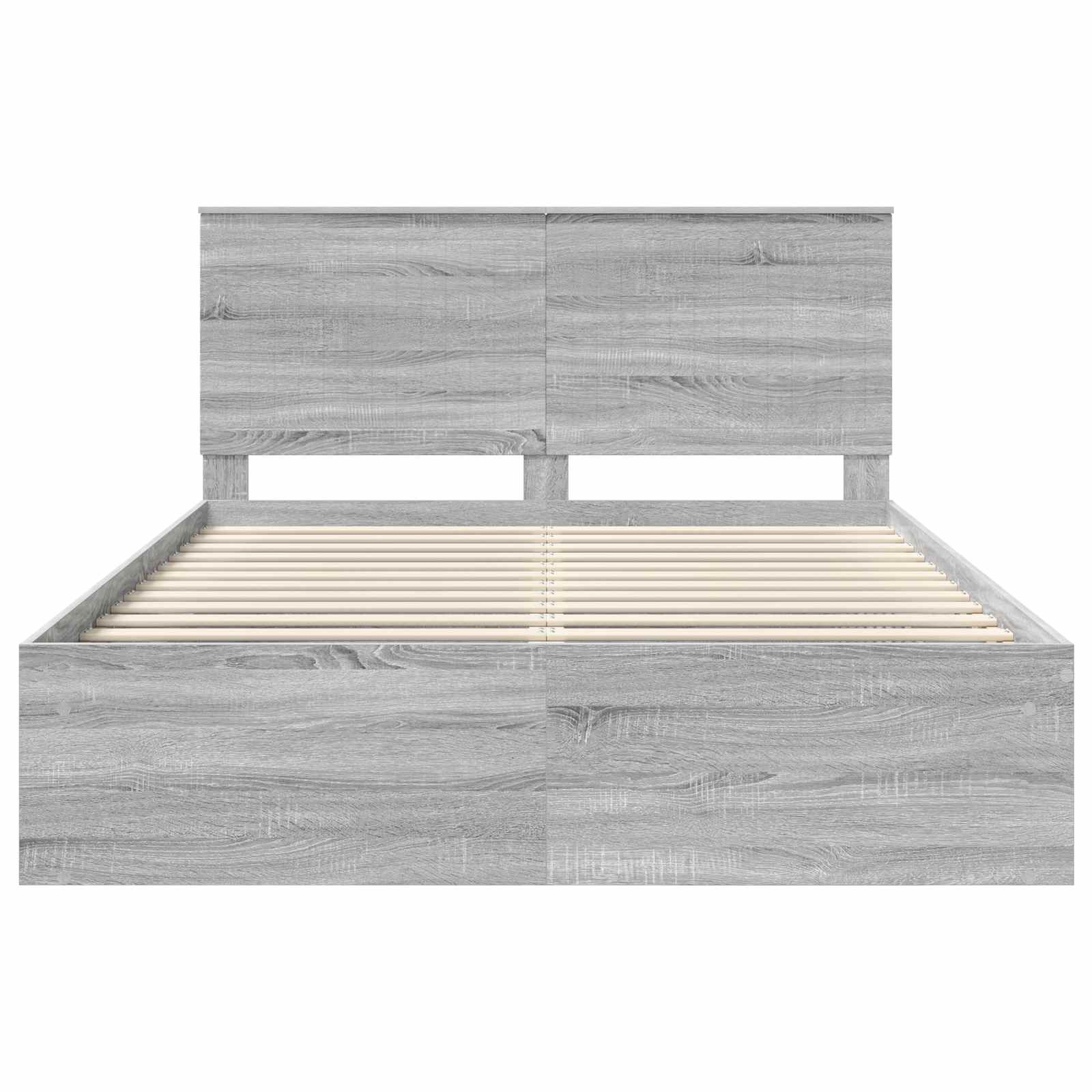 Bedframe Grijs Sonoma 150 x 200 cm Massief grenenhout is nu te koop bij PeponiXL, paradijselijk wonen!