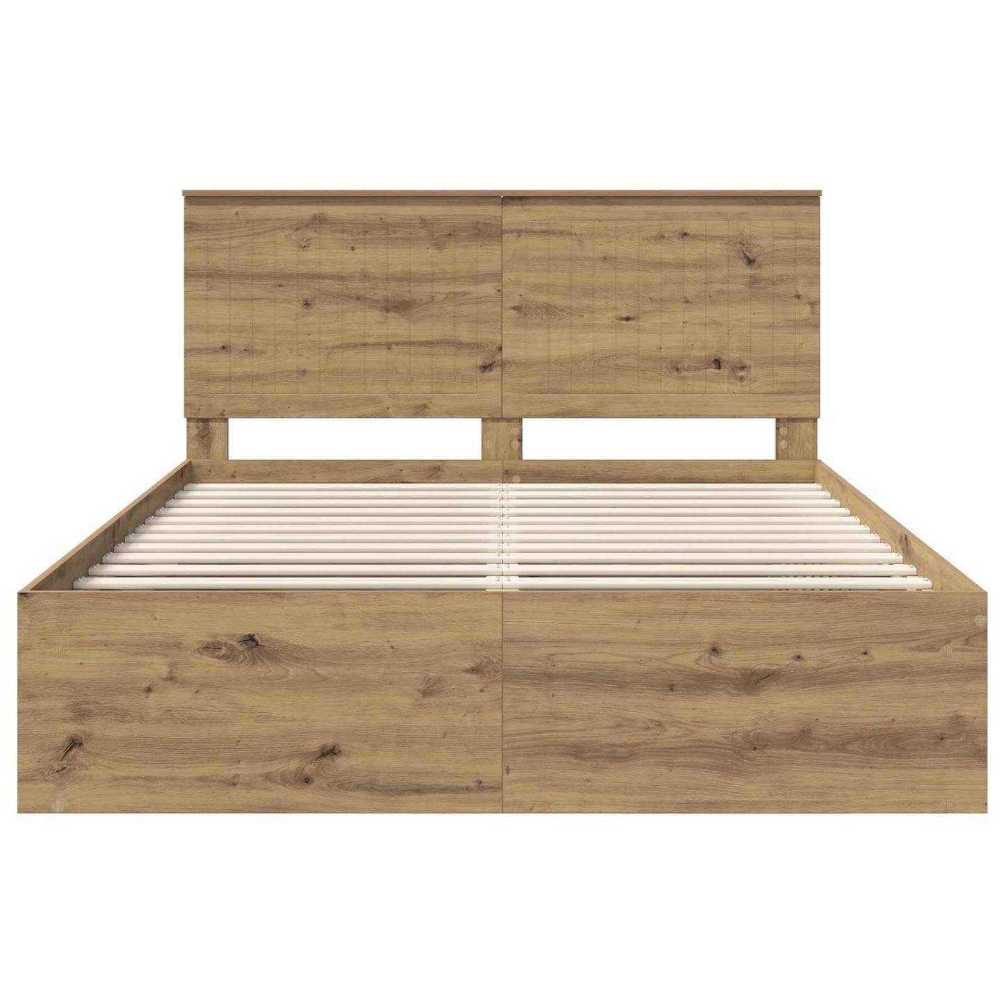 Bedframe Ambachtelijk eiken 150 x 200 cm Massief grenenhout is nu te koop bij PeponiXL, paradijselijk wonen!