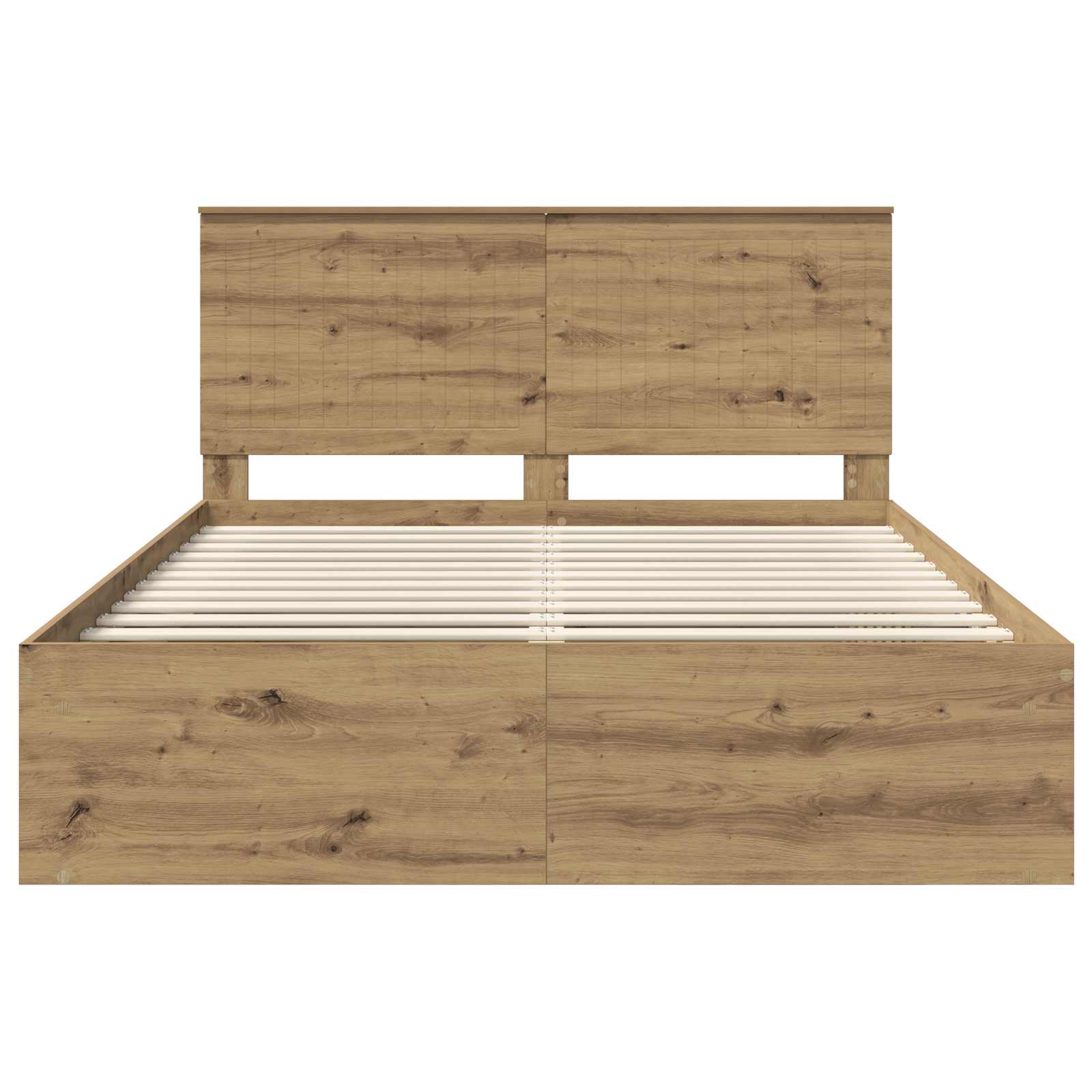 Bedframe Ambachtelijk eiken 150 x 200 cm Massief grenenhout is nu te koop bij PeponiXL, paradijselijk wonen!