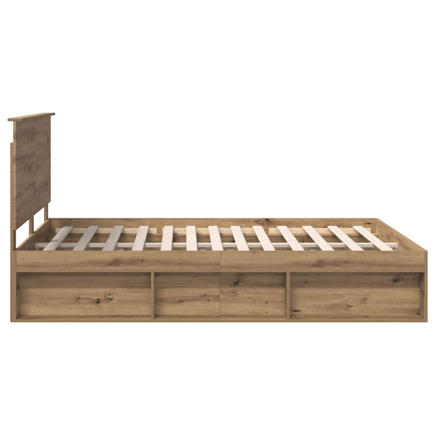 Bedframe Ambachtelijk eiken 150 x 200 cm Massief grenenhout is nu te koop bij PeponiXL, paradijselijk wonen!