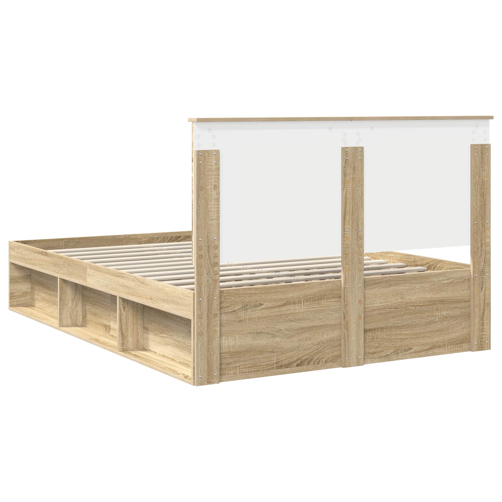 Bedframe met hoofdeinde Sonoma 140 x 200 cm Massief grenenhout is nu te koop bij PeponiXL, paradijselijk wonen!