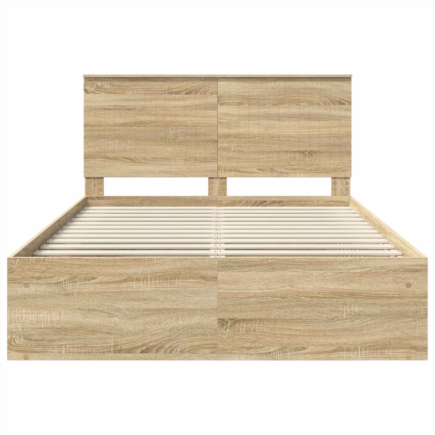 Bedframe met hoofdeinde Sonoma 140 x 200 cm Massief grenenhout is nu te koop bij PeponiXL, paradijselijk wonen!
