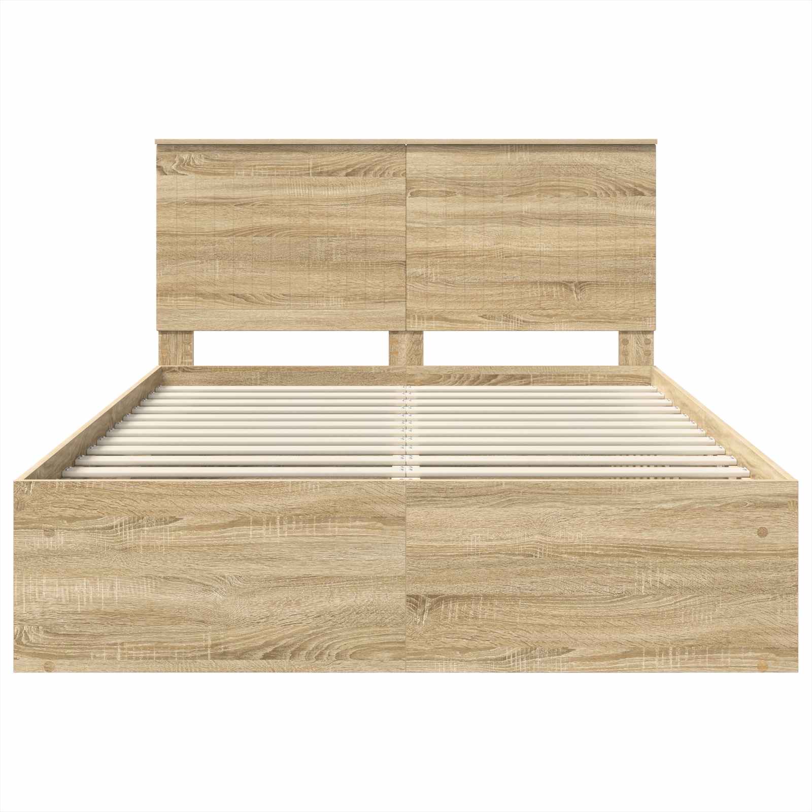 Bedframe met hoofdeinde Sonoma 140 x 200 cm Massief grenenhout is nu te koop bij PeponiXL, paradijselijk wonen!