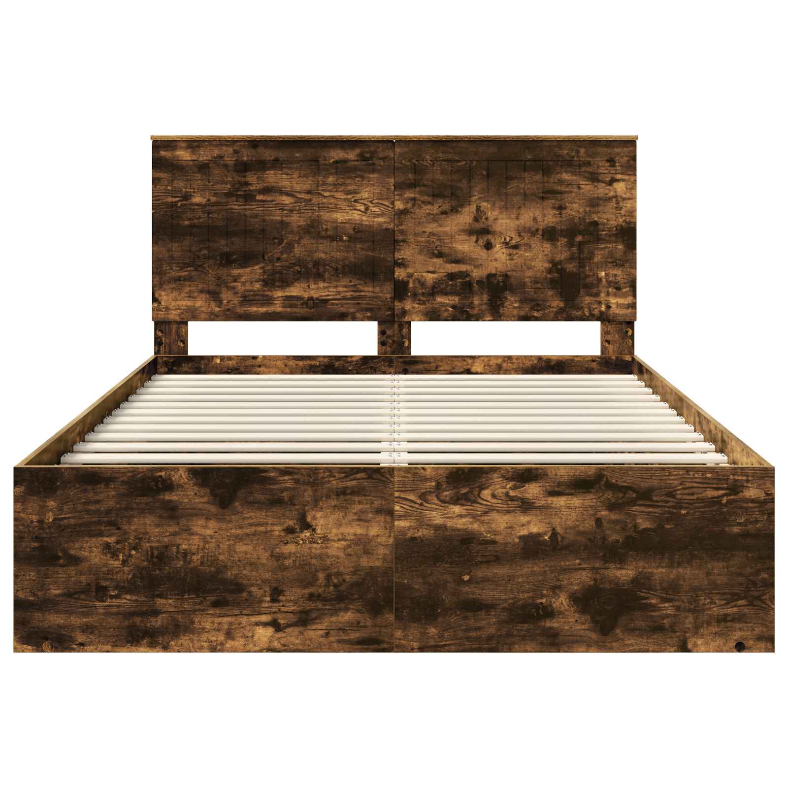 Bedframe Gerookt eiken 140 x 200 cm Massief grenenhout is nu te koop bij PeponiXL, paradijselijk wonen!