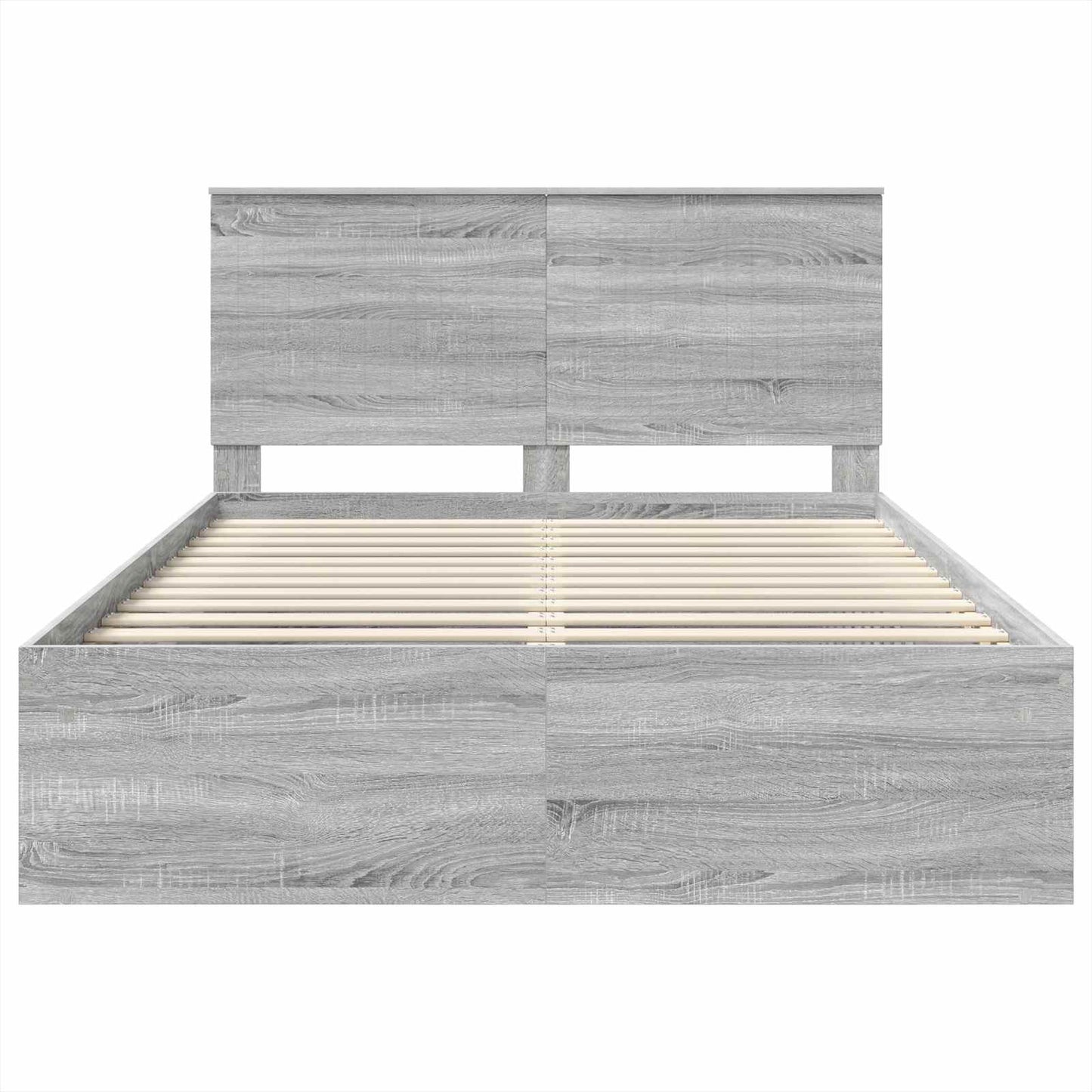 Bedframe Grijs Sonoma 140 x 200 cm Massief grenenhout is nu te koop bij PeponiXL, paradijselijk wonen!