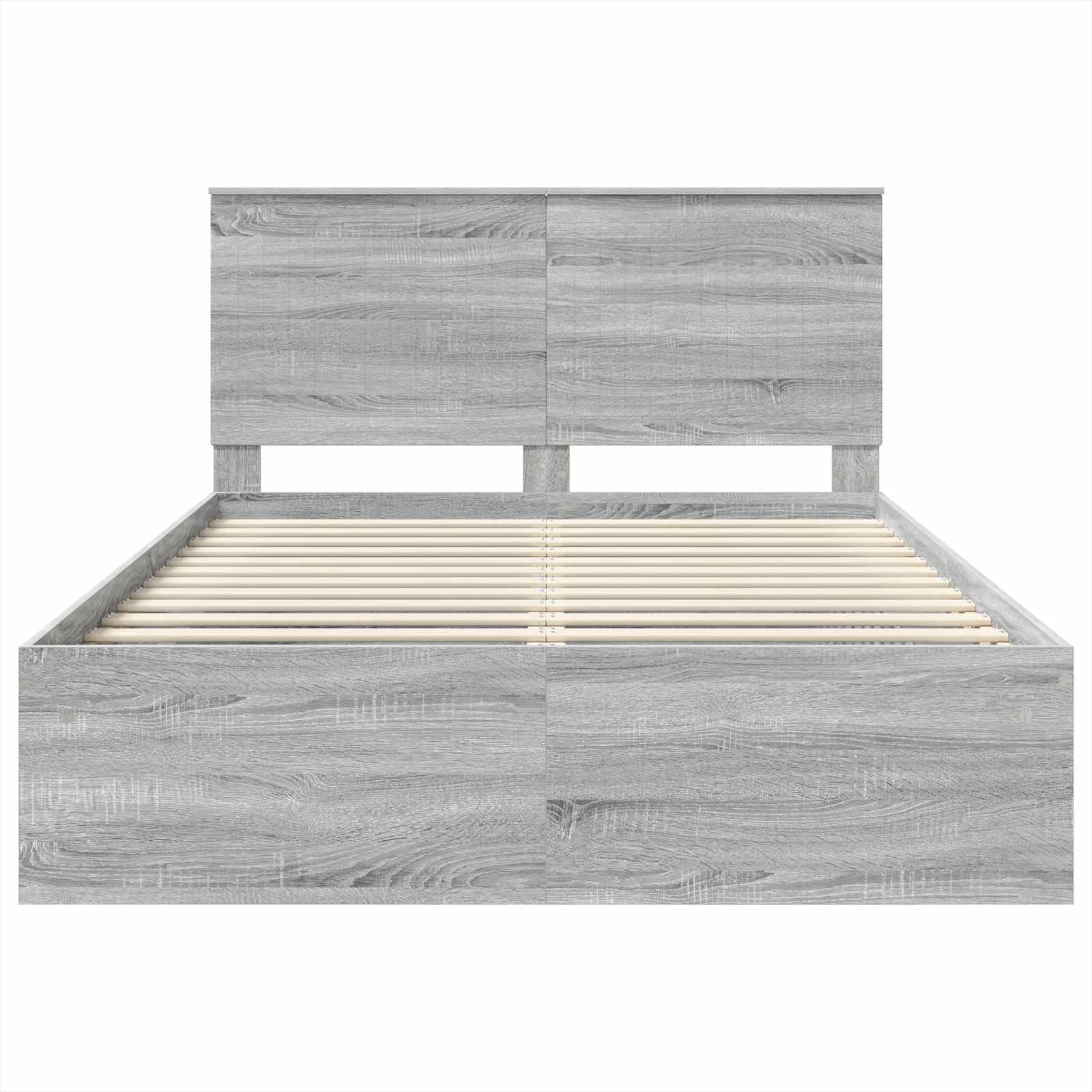 Bedframe Grijs Sonoma 140 x 200 cm Massief grenenhout is nu te koop bij PeponiXL, paradijselijk wonen!